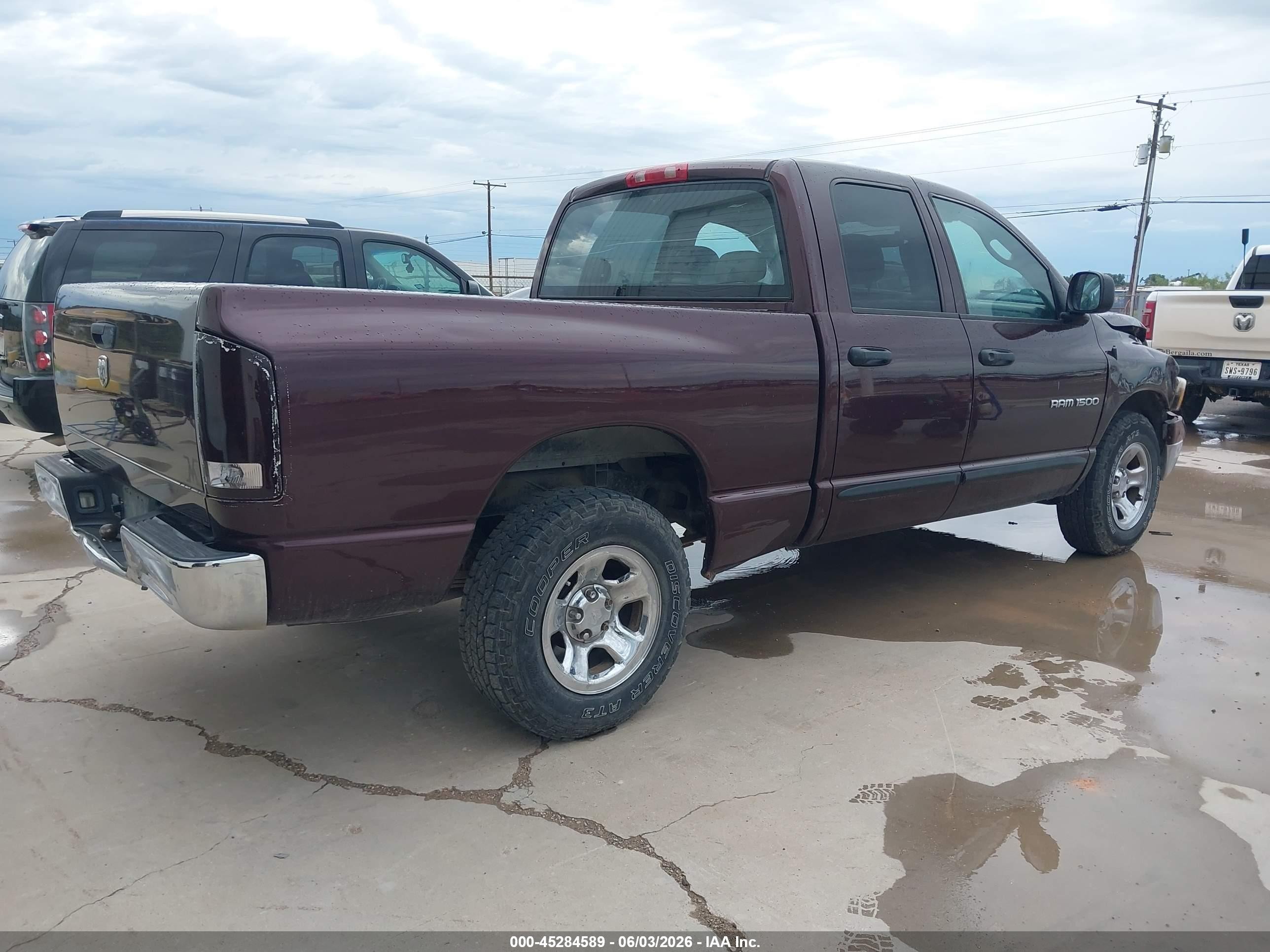 2005 Dodge Ram 1500 St Burgundy vin: 1D7HA18NX5S234170