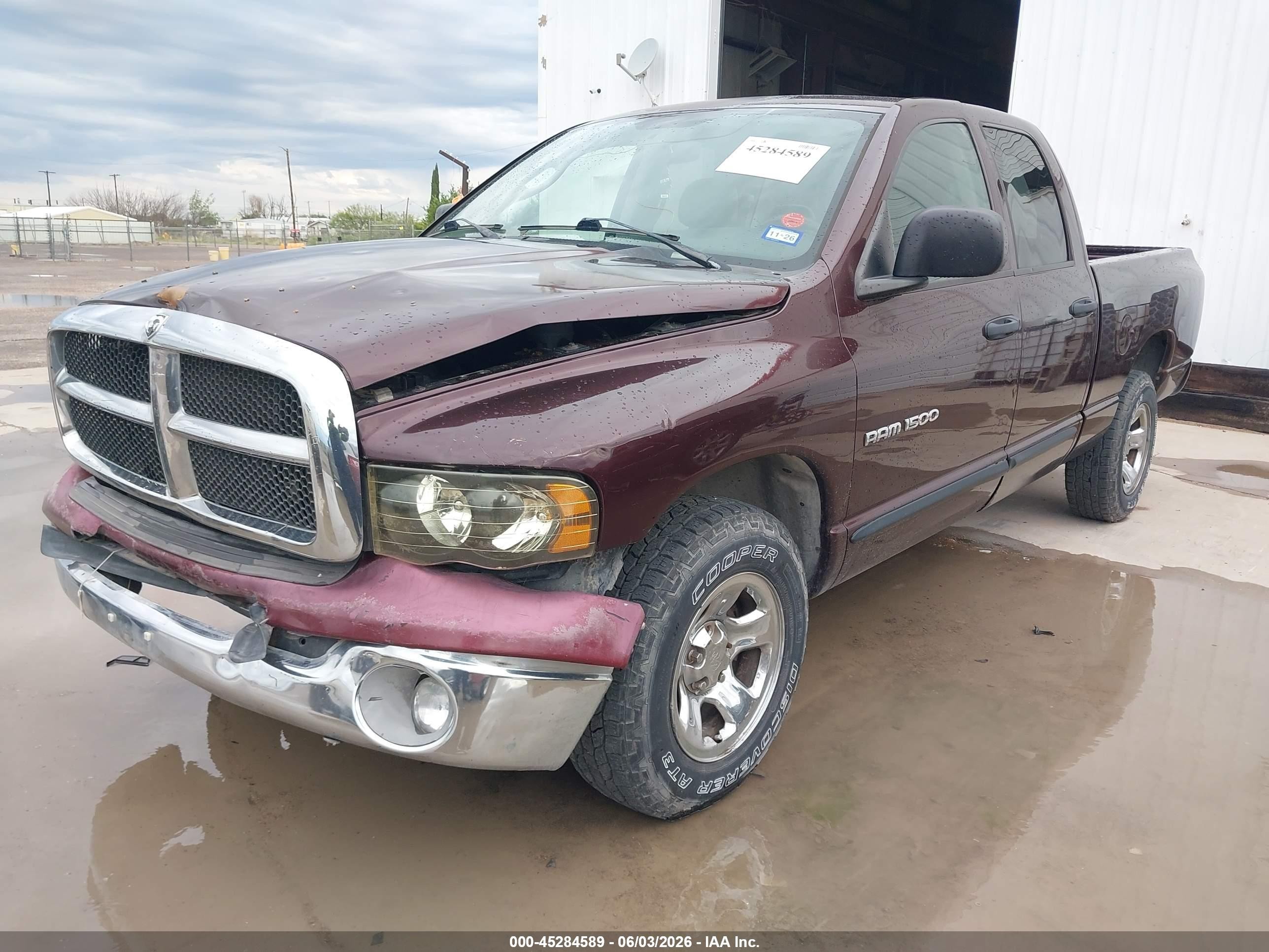 2005 Dodge Ram 1500 St Burgundy vin: 1D7HA18NX5S234170