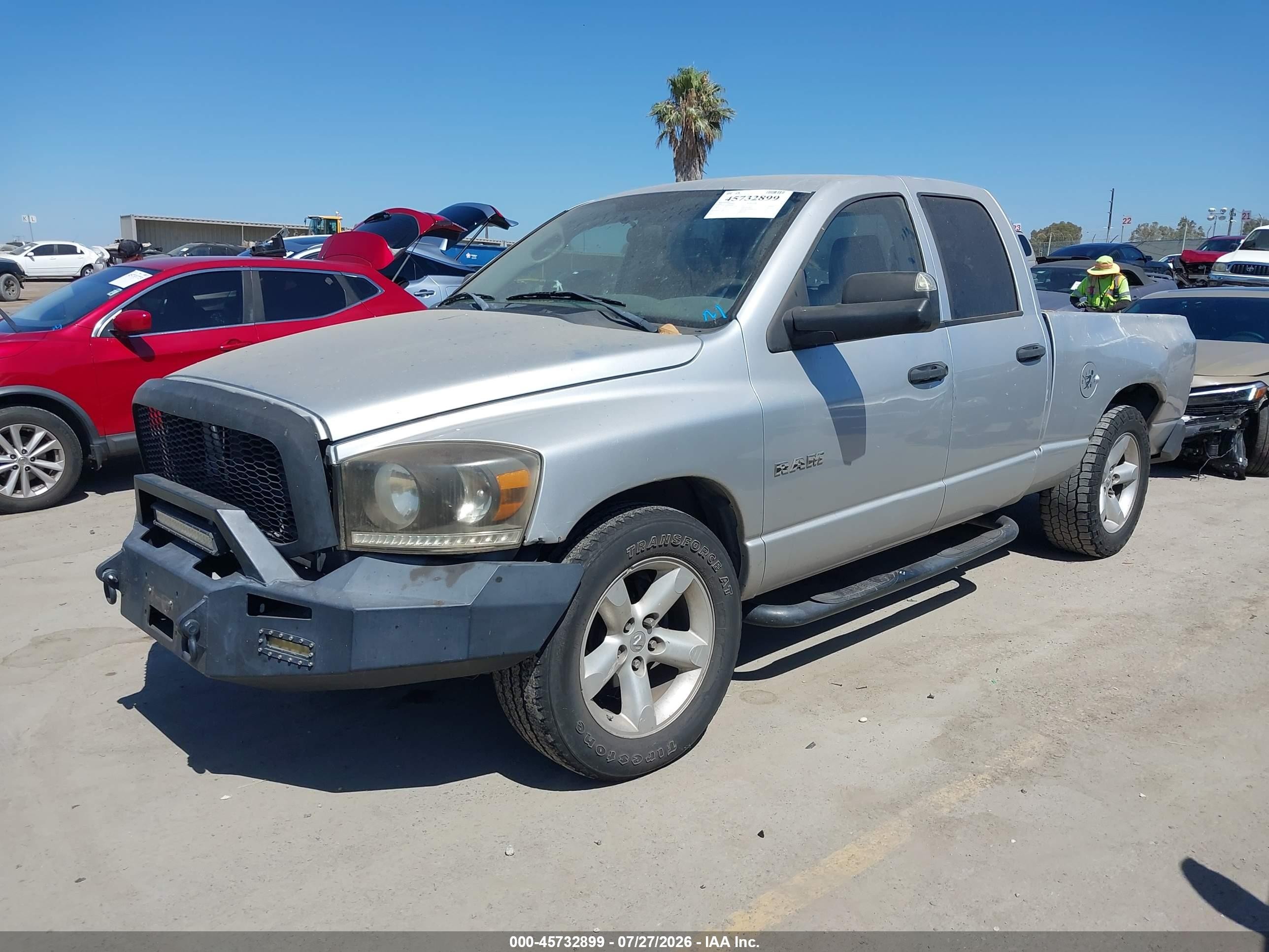 2008 Dodge Ram 1500 Slt Silver vin: 1D7HA18NX8S538071