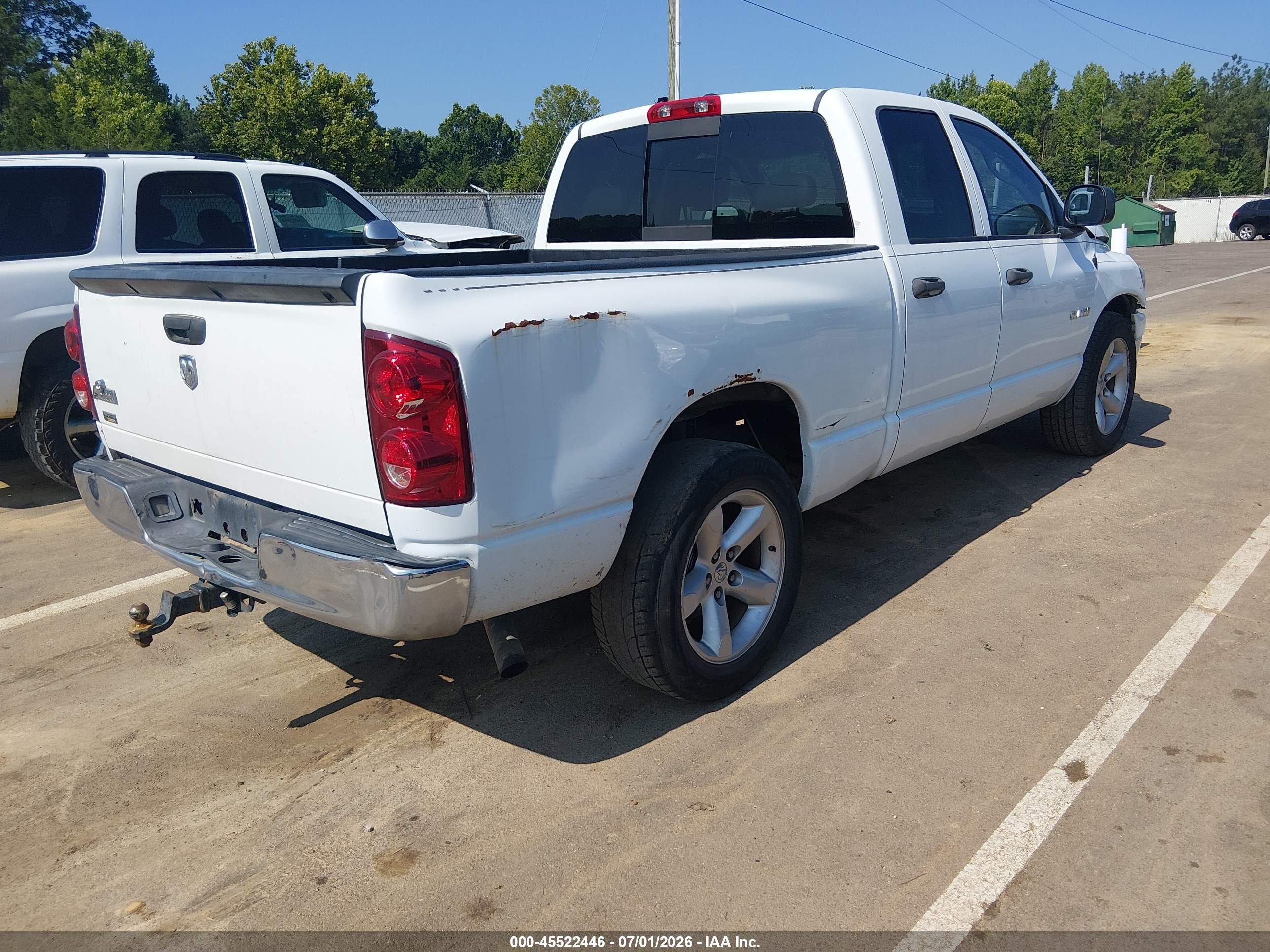 2008 Dodge Ram 1500 Slt White vin: 1D7HA18NX8S580417