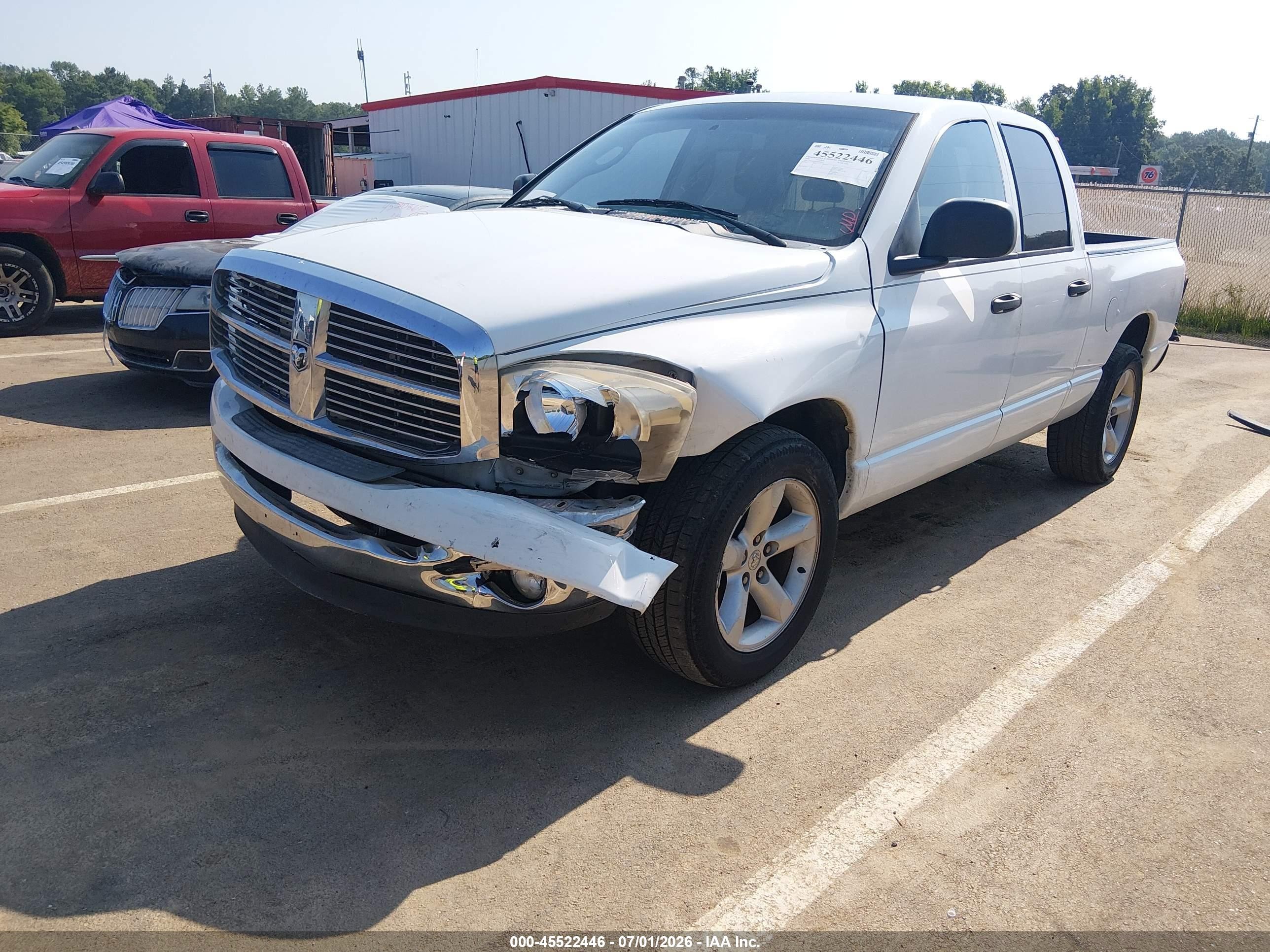 2008 Dodge Ram 1500 Slt White vin: 1D7HA18NX8S580417