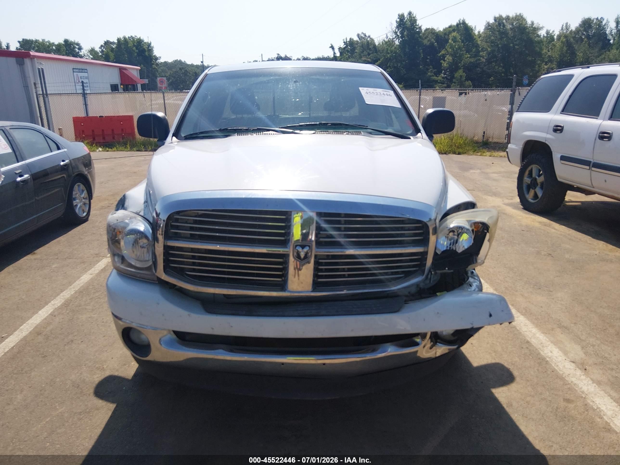 2008 Dodge Ram 1500 Slt White vin: 1D7HA18NX8S580417