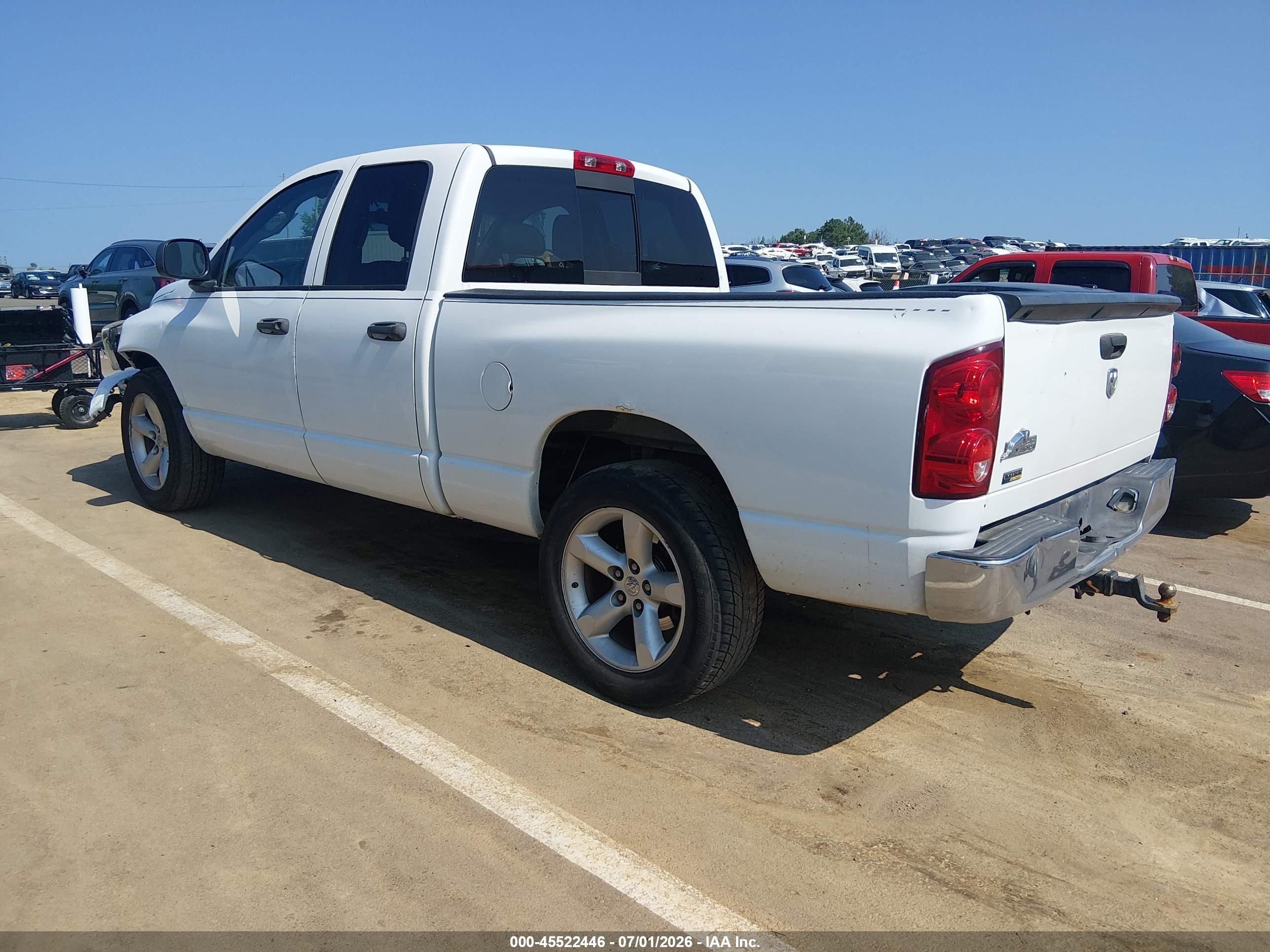 2008 Dodge Ram 1500 Slt White vin: 1D7HA18NX8S580417