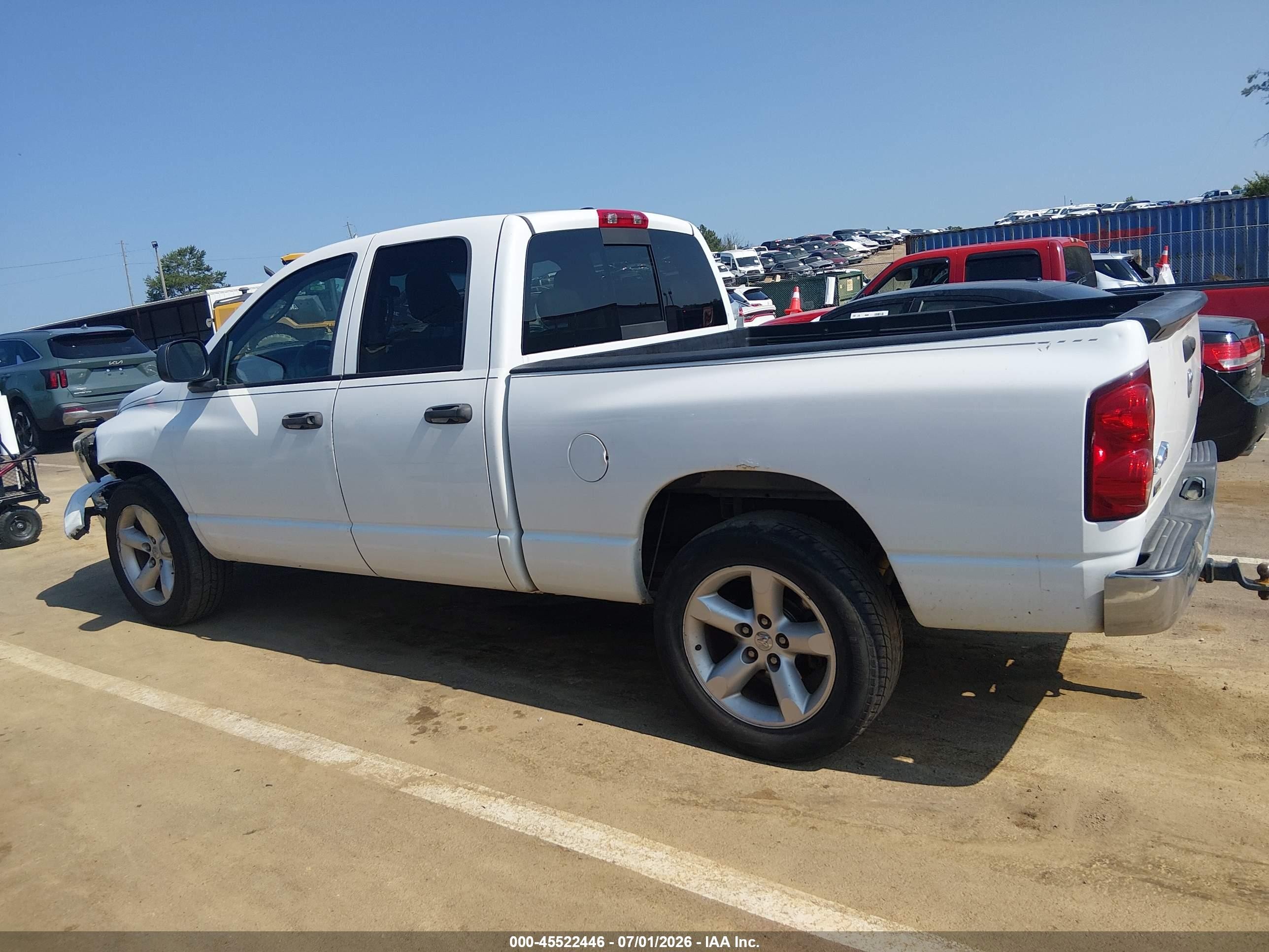 2008 Dodge Ram 1500 Slt White vin: 1D7HA18NX8S580417