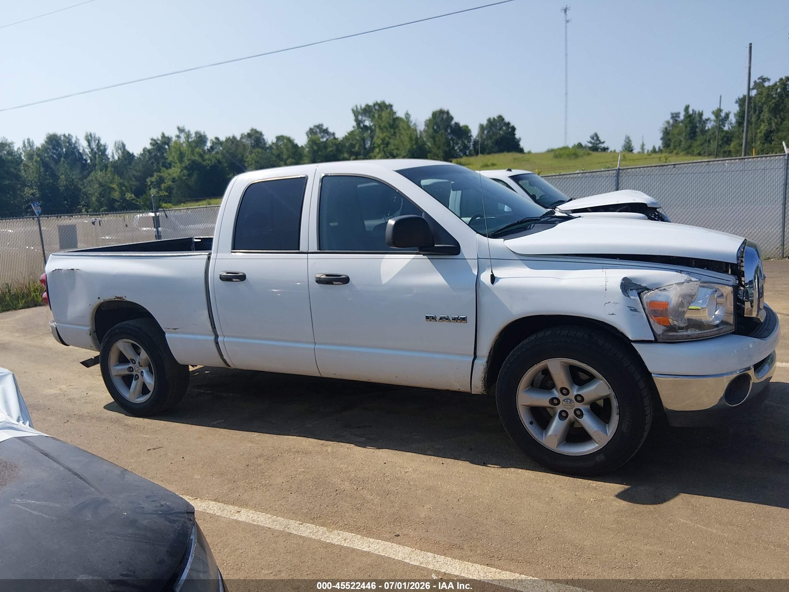 2008 Dodge Ram 1500 Slt White vin: 1D7HA18NX8S580417