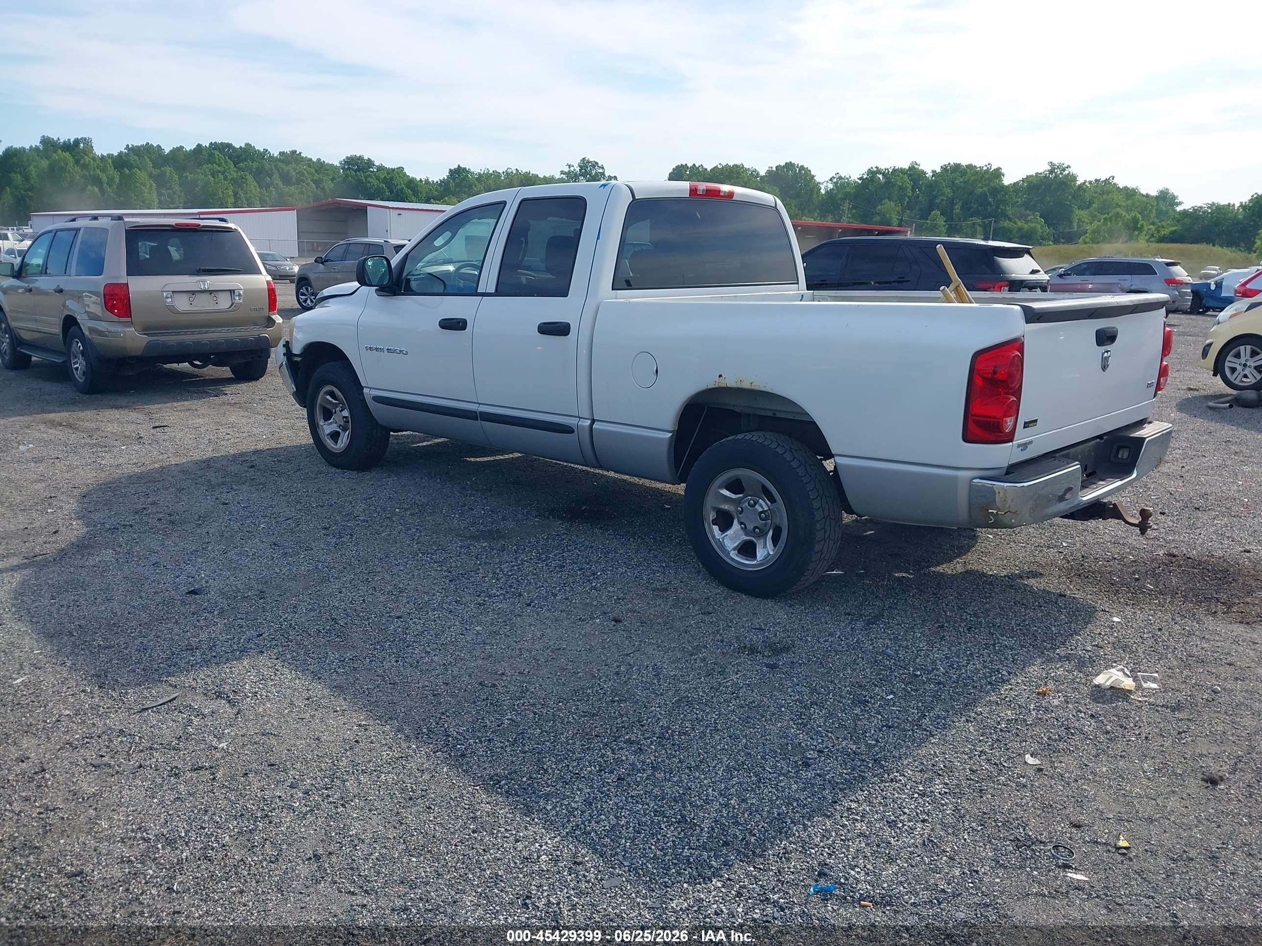 2007 Dodge Ram 1500 Slt White vin: 1D7HA18P07J597801
