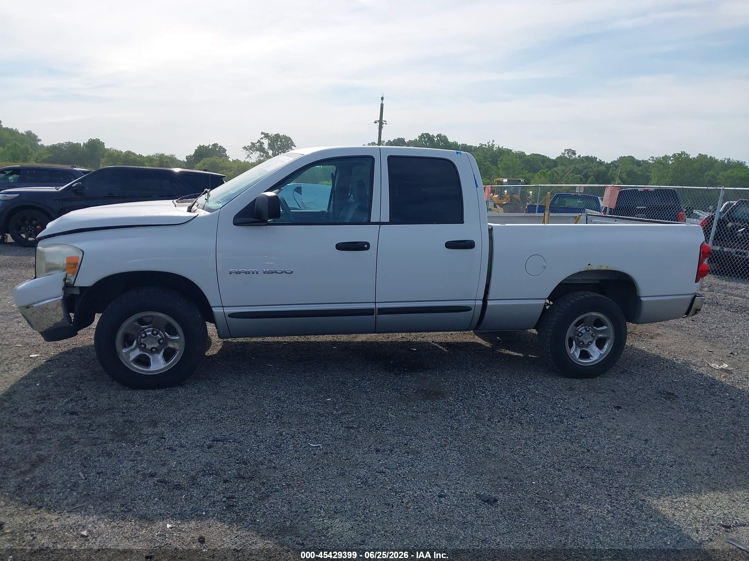 2007 Dodge Ram 1500 Slt White vin: 1D7HA18P07J597801