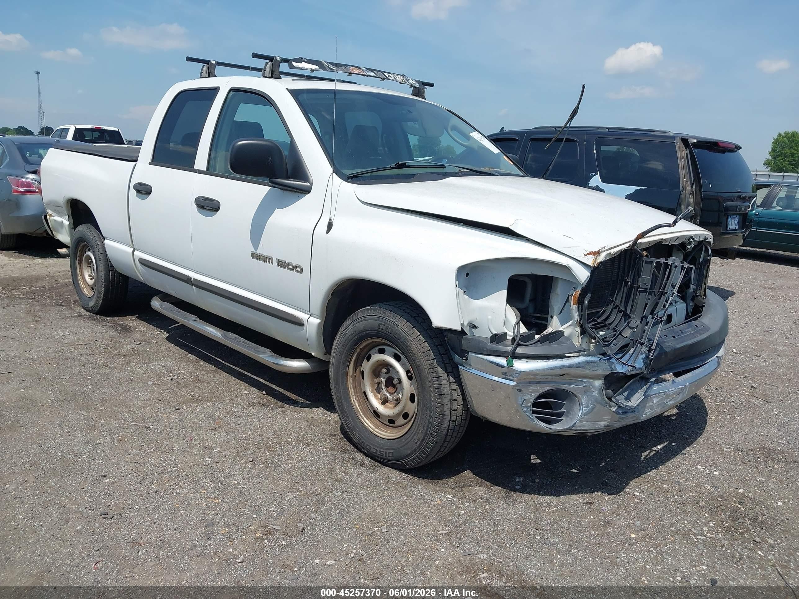 2007 Dodge Ram 1500 St White vin: 1D7HA18P07S203420