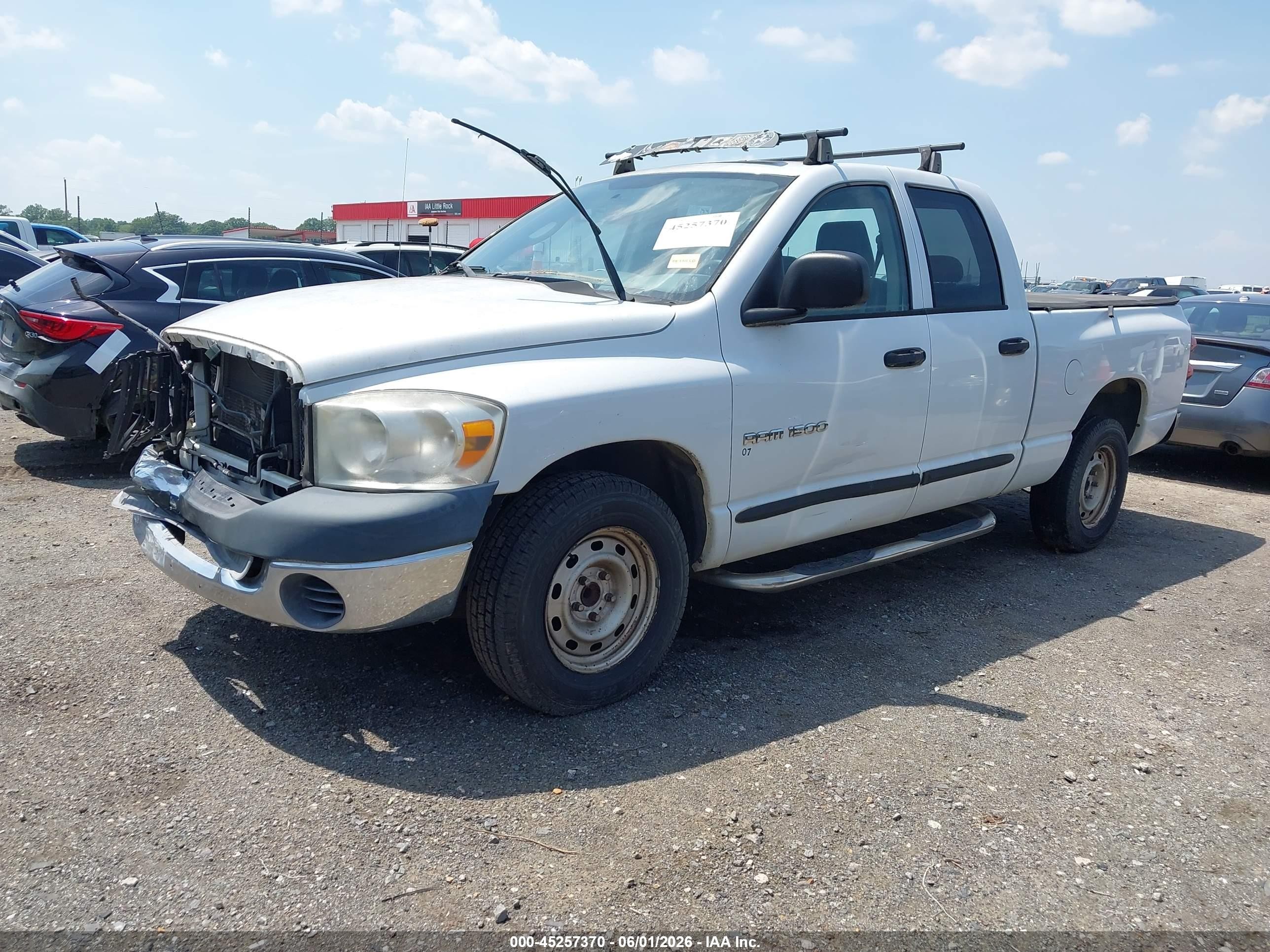 2007 Dodge Ram 1500 St White vin: 1D7HA18P07S203420