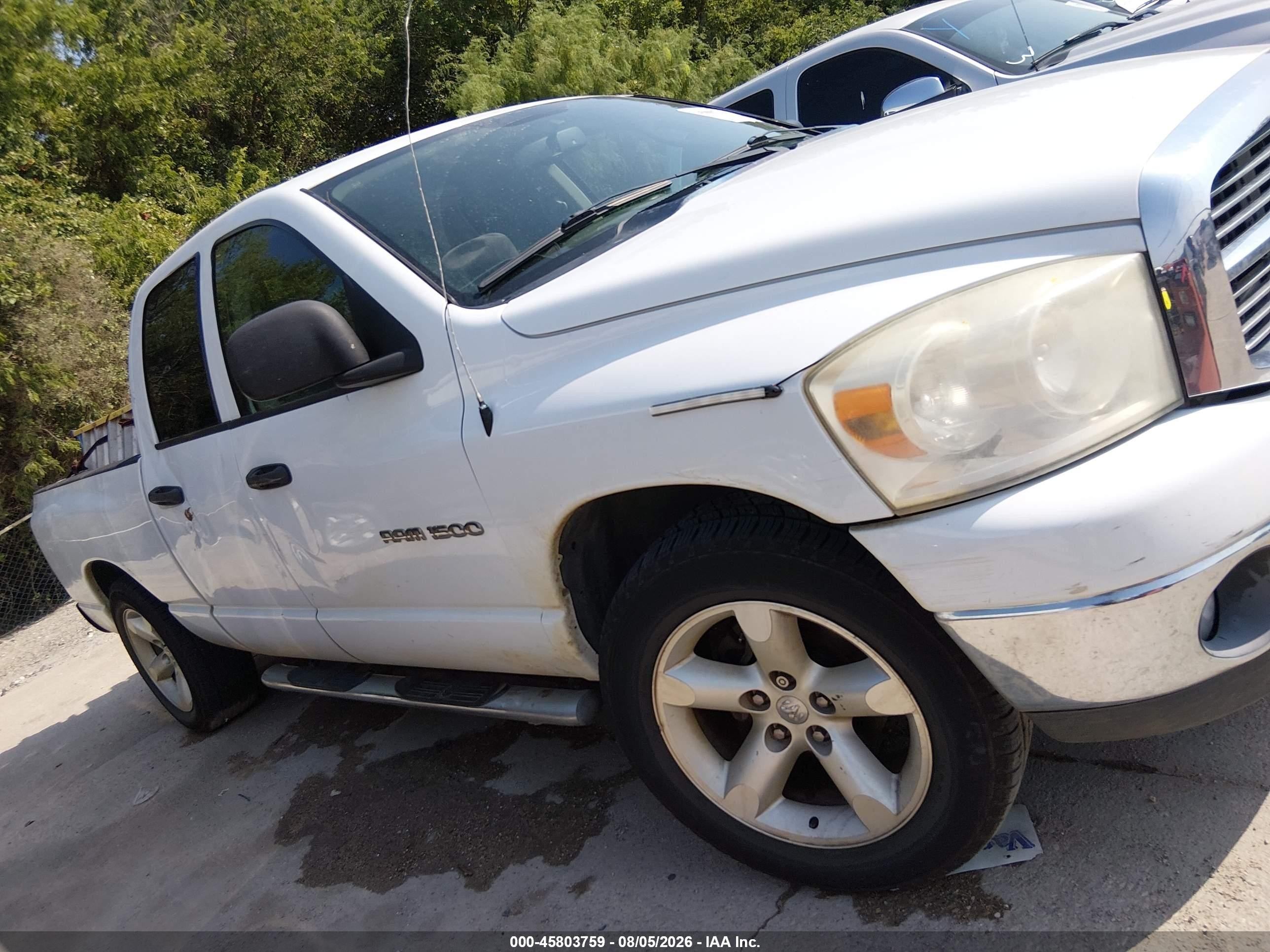 2007 Dodge Ram 1500 Slt White vin: 1D7HA18P17S272567