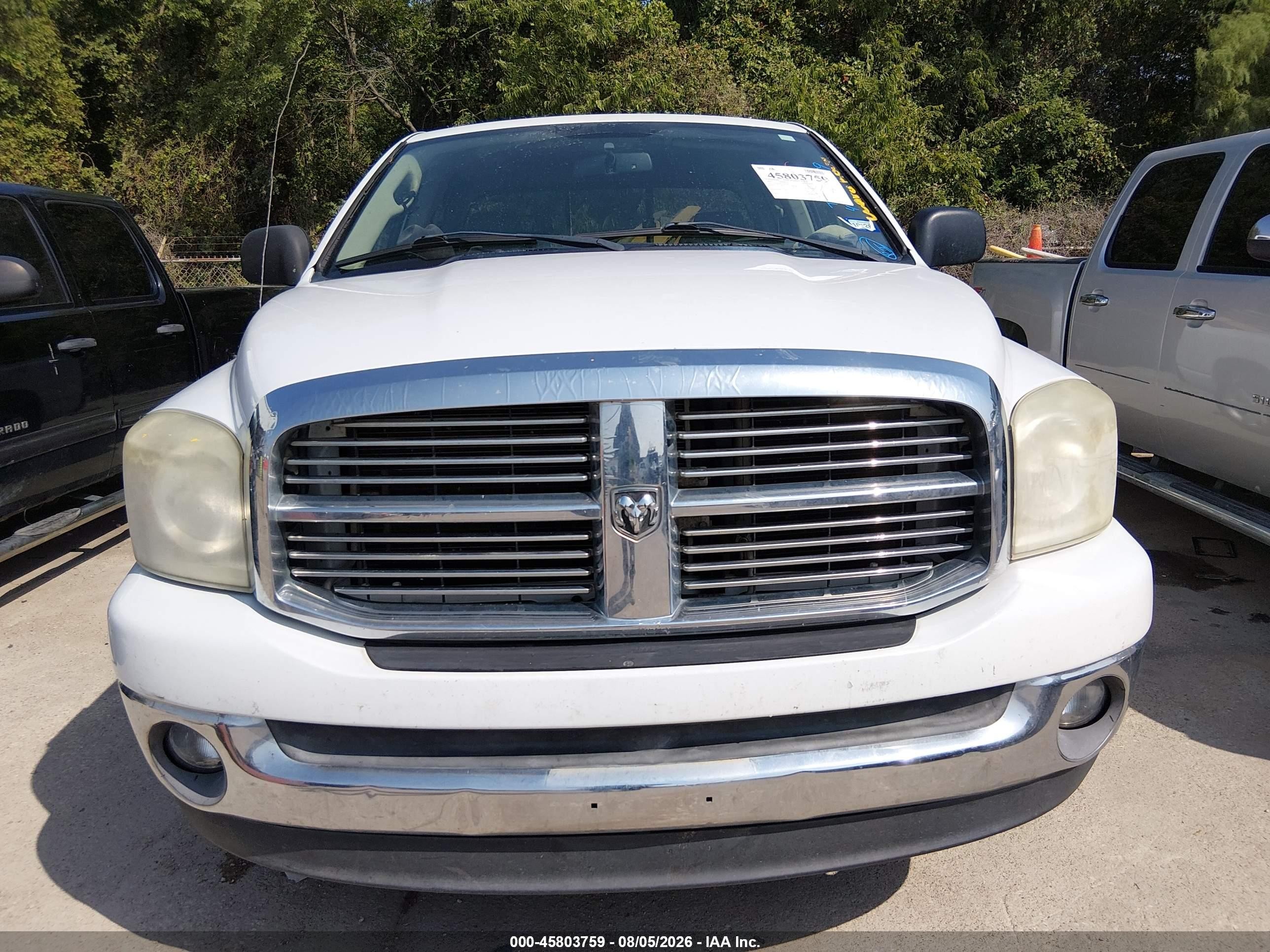 2007 Dodge Ram 1500 Slt White vin: 1D7HA18P17S272567