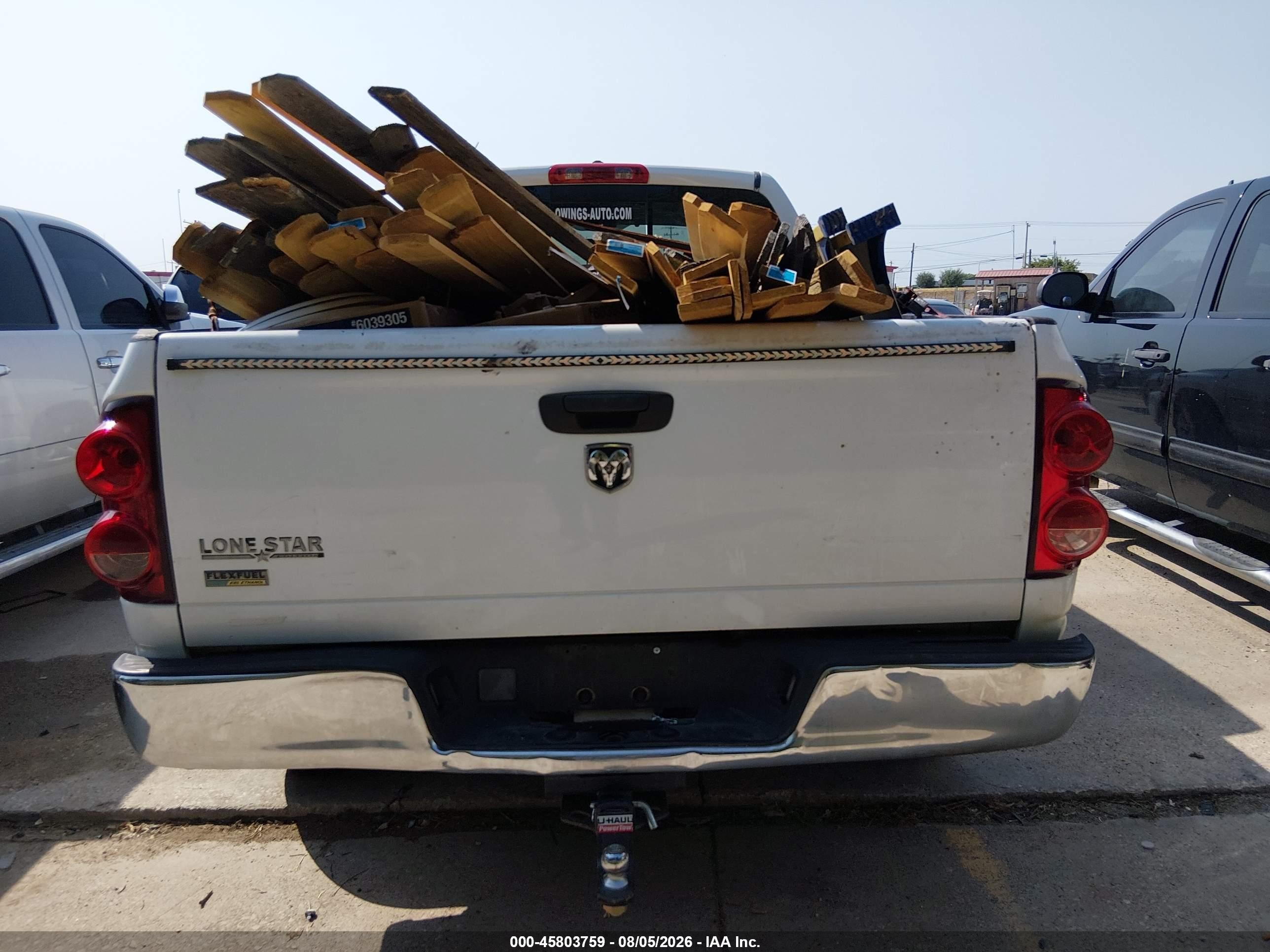 2007 Dodge Ram 1500 Slt White vin: 1D7HA18P17S272567