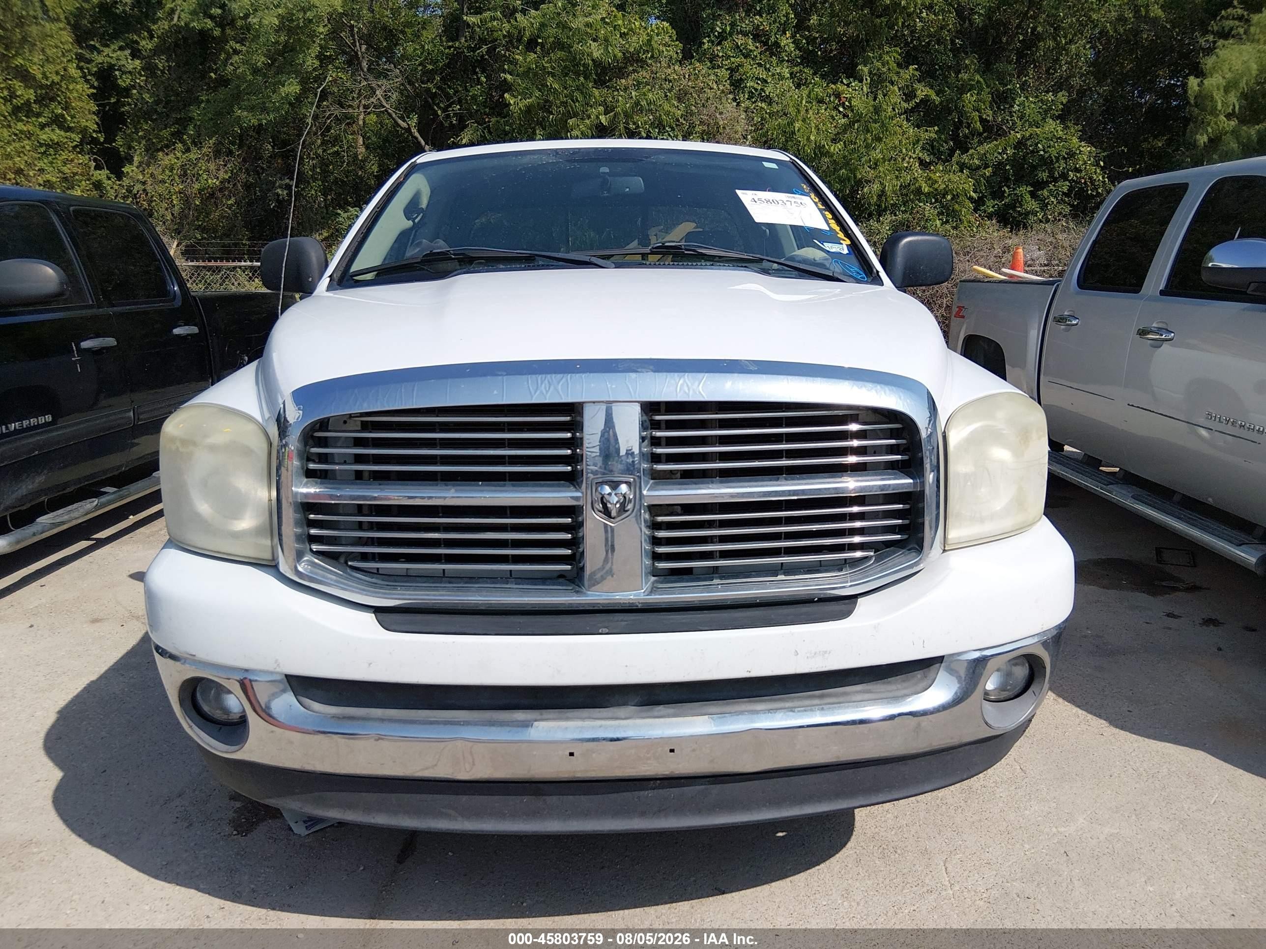 2007 Dodge Ram 1500 Slt White vin: 1D7HA18P17S272567