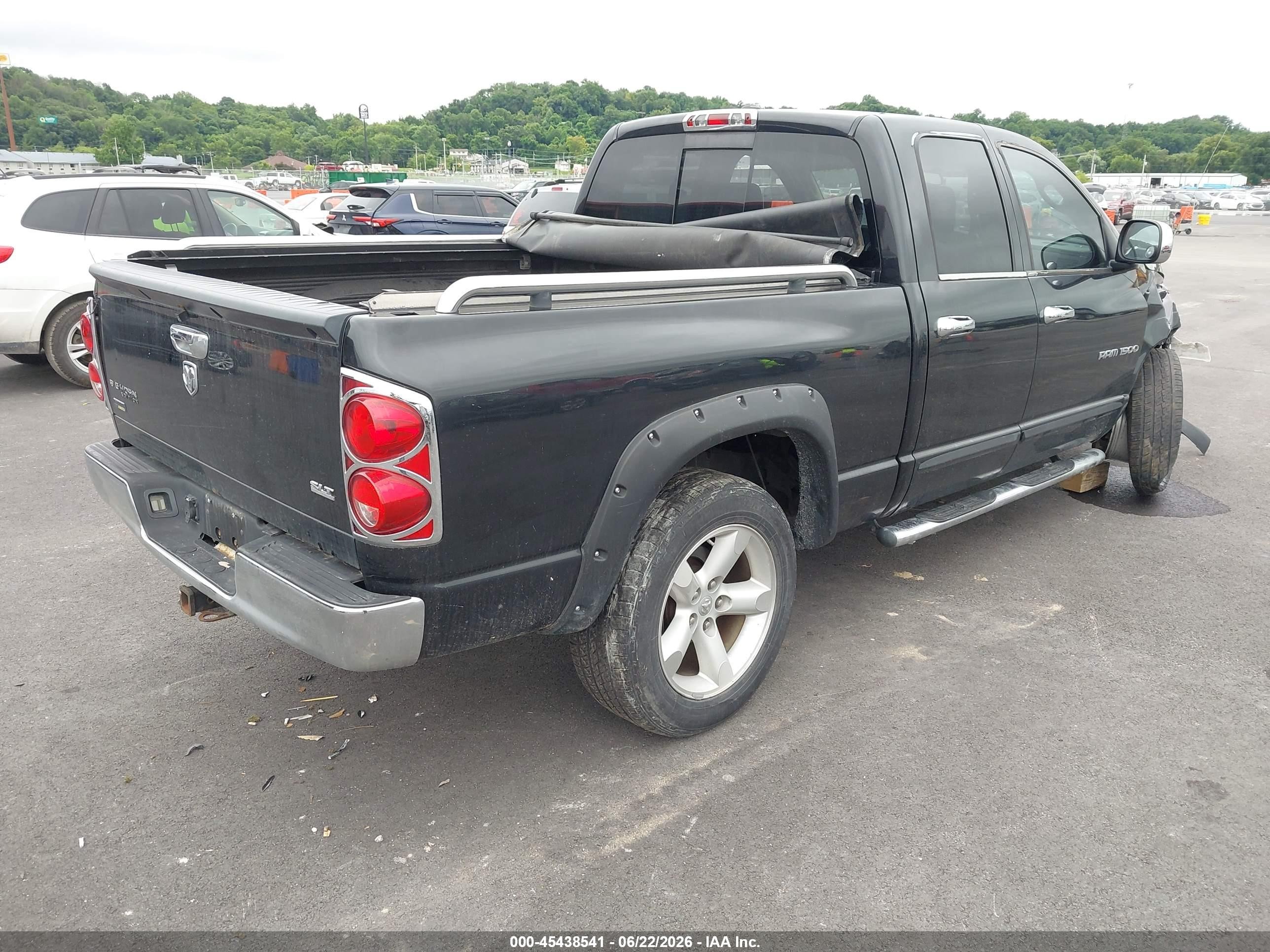 2007 Dodge Ram 1500 Slt Black vin: 1D7HA18P47S154576