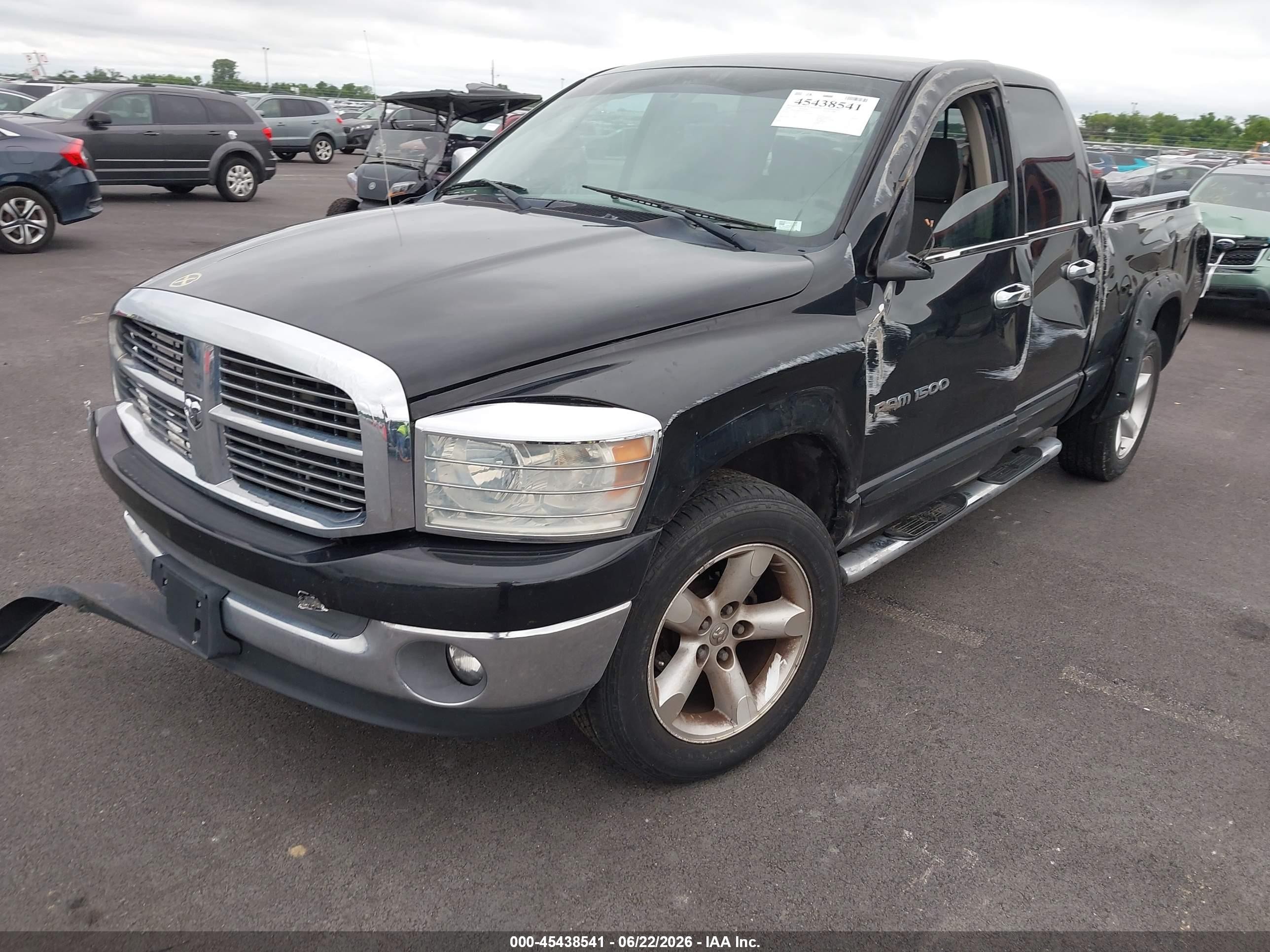 2007 Dodge Ram 1500 Slt Black vin: 1D7HA18P47S154576
