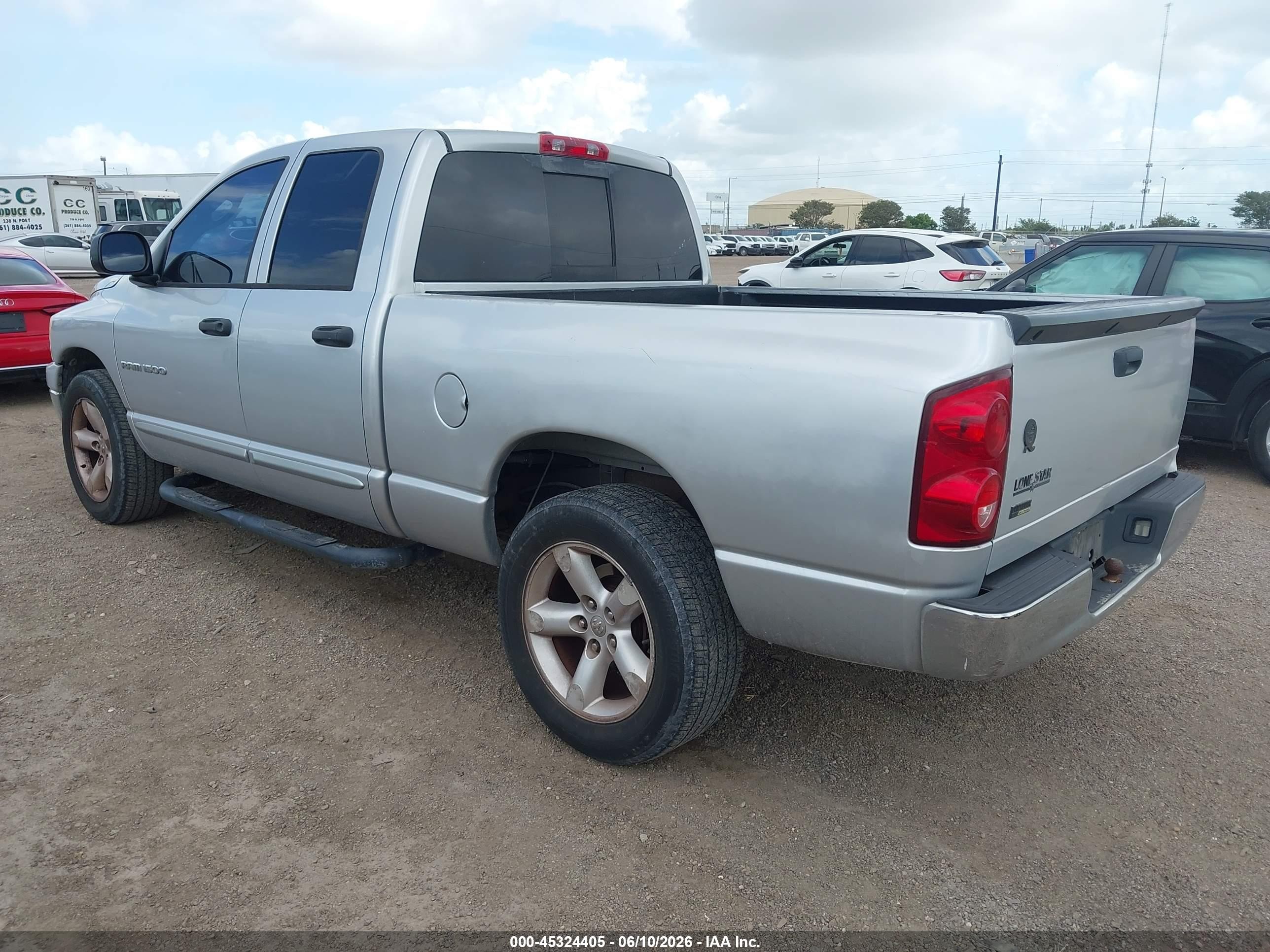 2007 Dodge Ram 1500 Slt Silver vin: 1D7HA18P57J502746