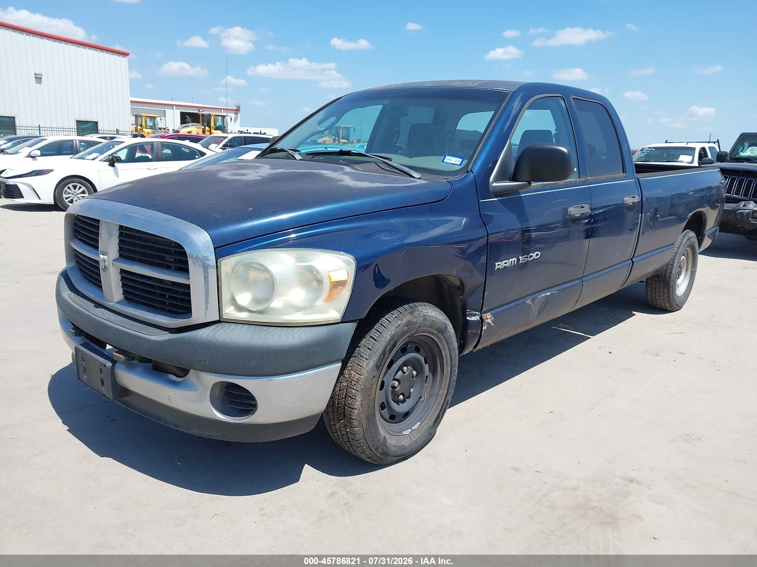 2007 Dodge Ram 1500 St Blue vin: 1D7HA18P57J583487
