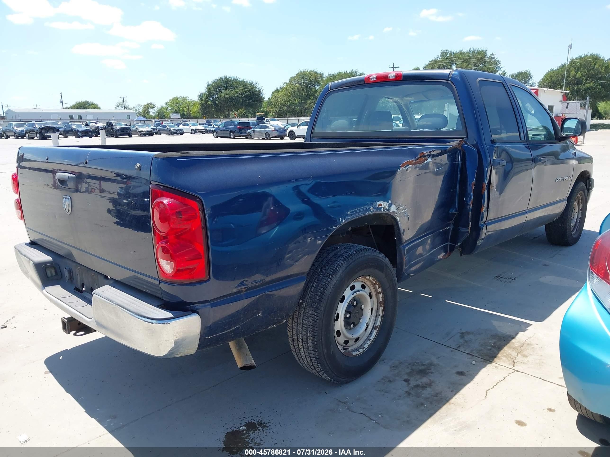 2007 Dodge Ram 1500 St Blue vin: 1D7HA18P57J583487