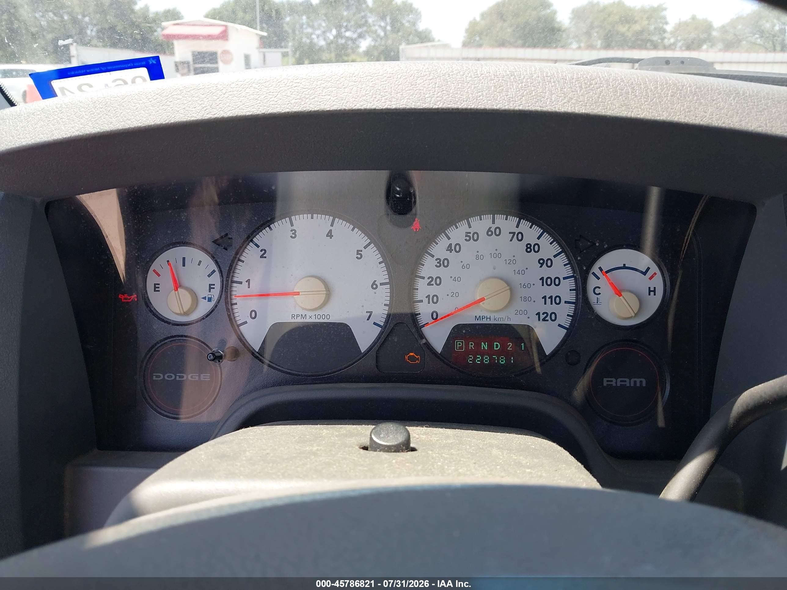 2007 Dodge Ram 1500 St Blue vin: 1D7HA18P57J583487