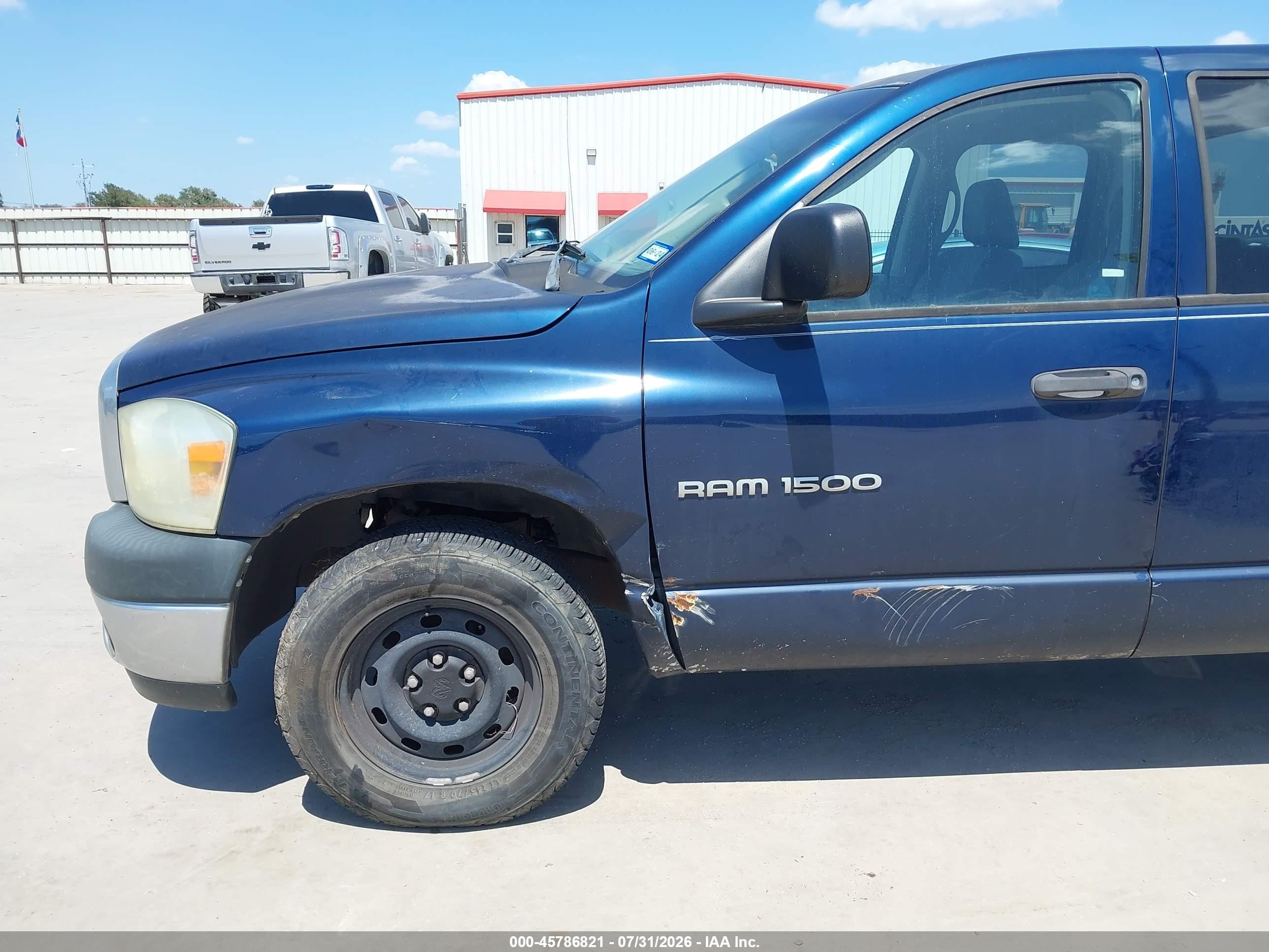 2007 Dodge Ram 1500 St Blue vin: 1D7HA18P57J583487