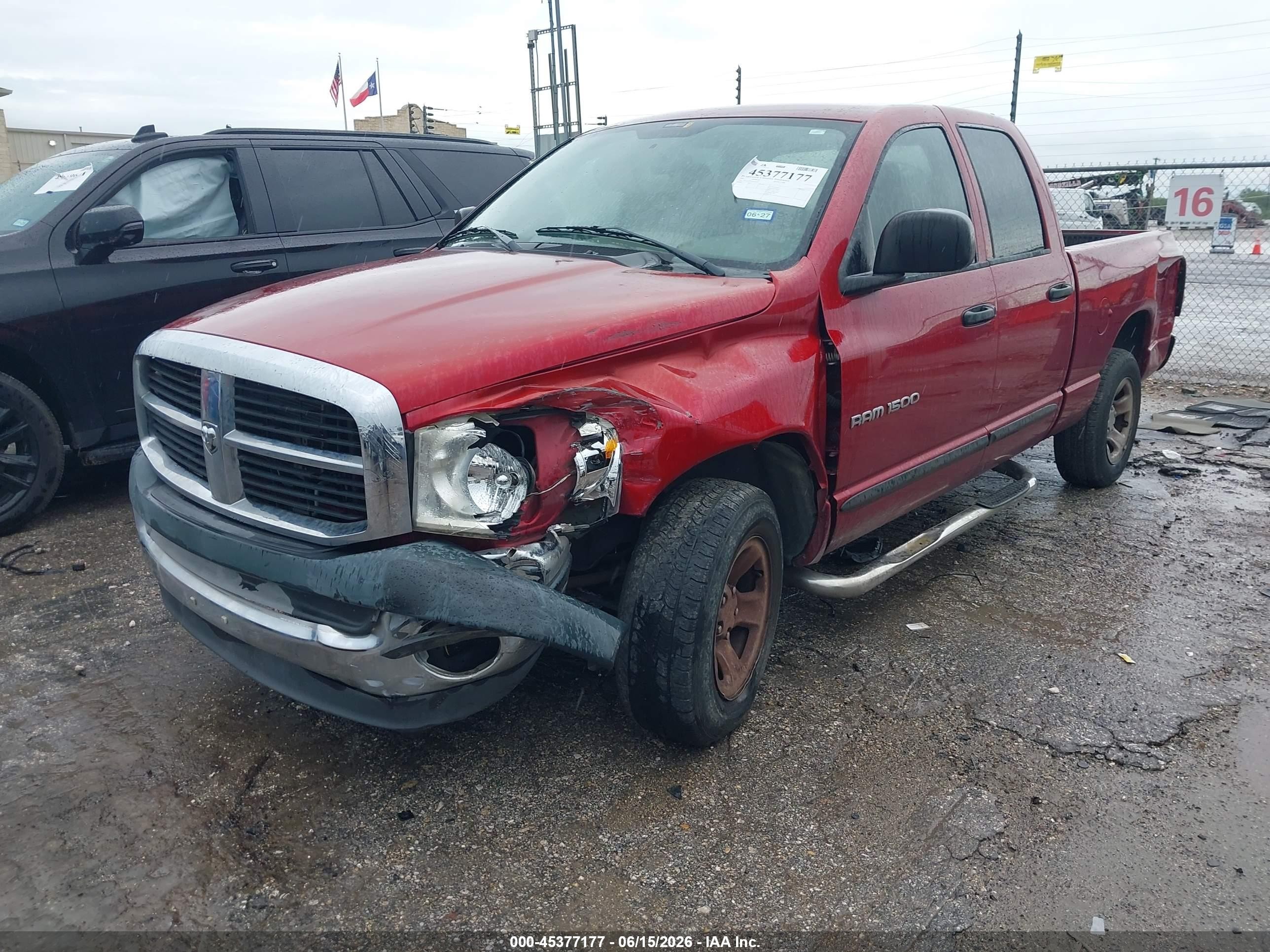 2007 Dodge Ram 1500 St Red vin: 1D7HA18P57S232833