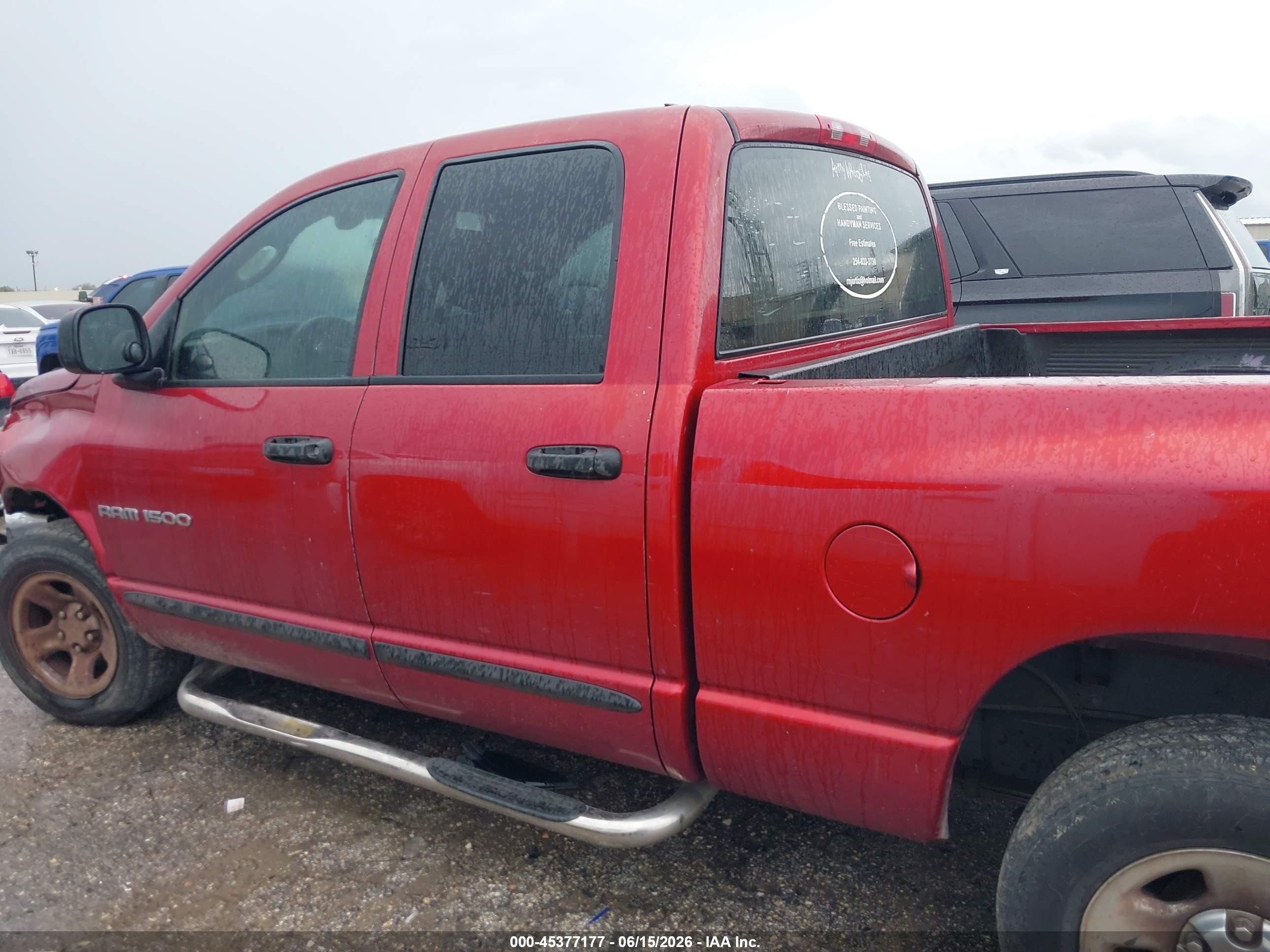 2007 Dodge Ram 1500 St Red vin: 1D7HA18P57S232833