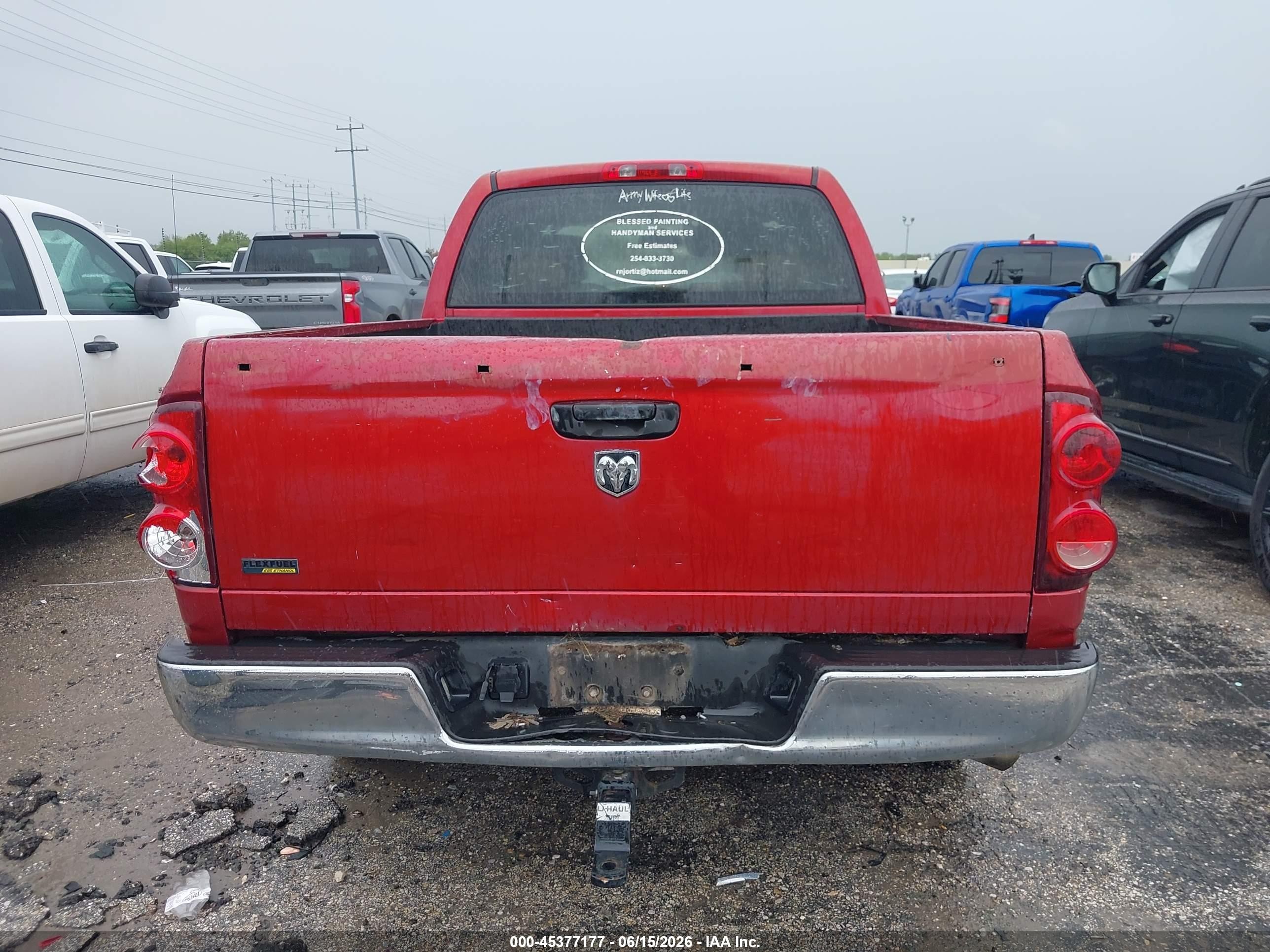 2007 Dodge Ram 1500 St Red vin: 1D7HA18P57S232833