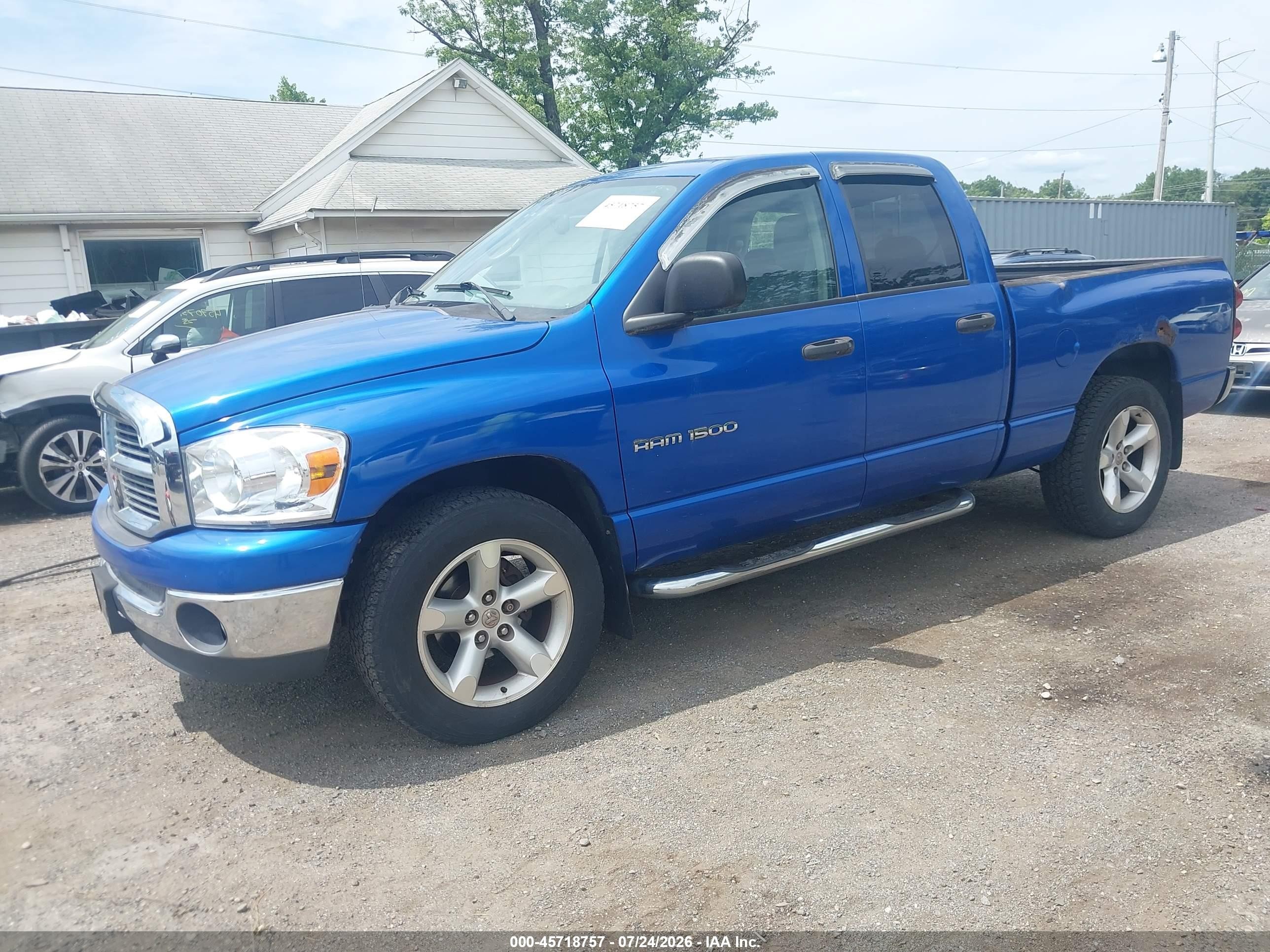 2007 Dodge Ram 1500 Slt Blue vin: 1D7HA18P67S224658