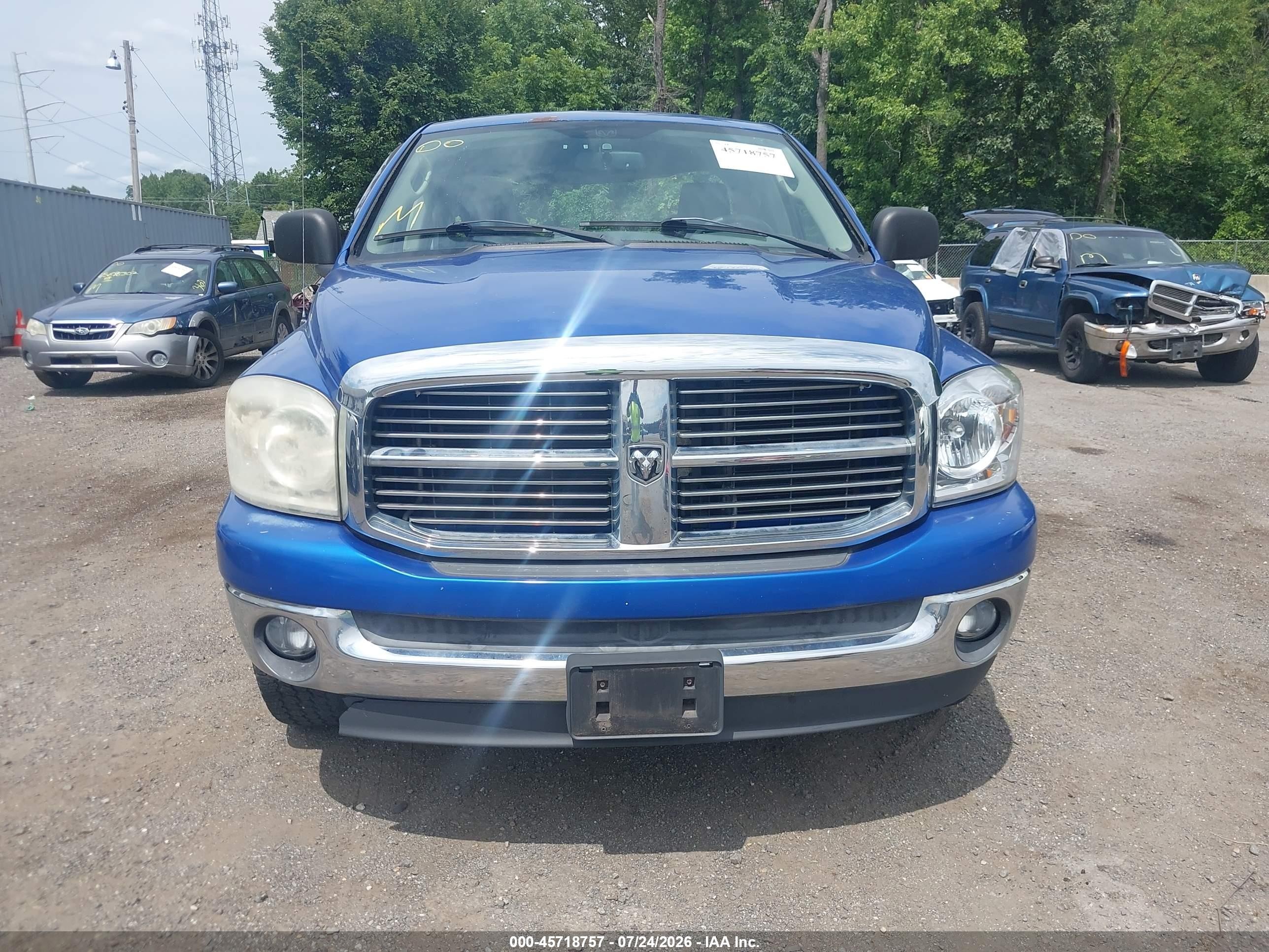 2007 Dodge Ram 1500 Slt Blue vin: 1D7HA18P67S224658
