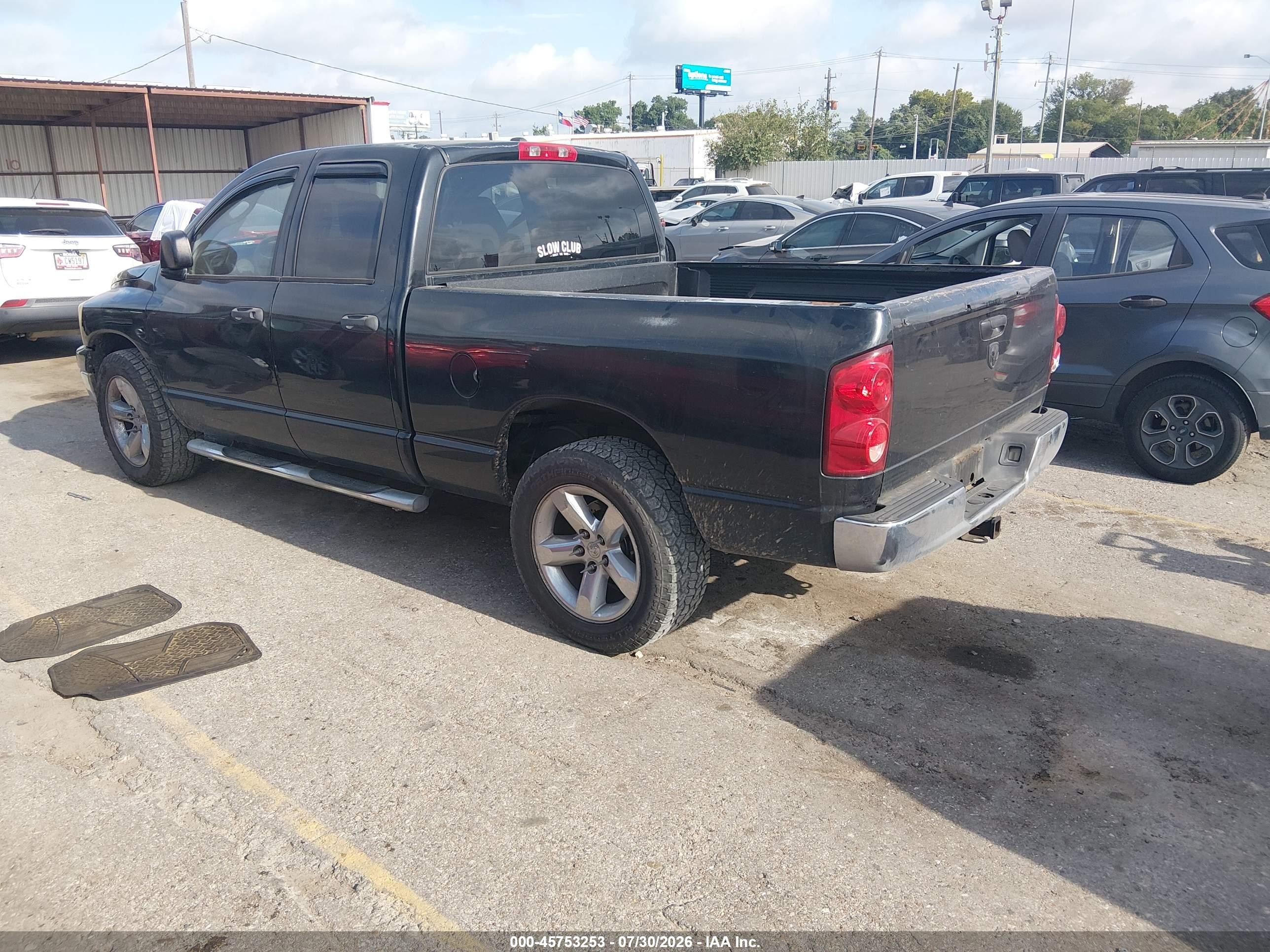 2007 Dodge Ram 1500 Slt Black vin: 1D7HA18P67S249365