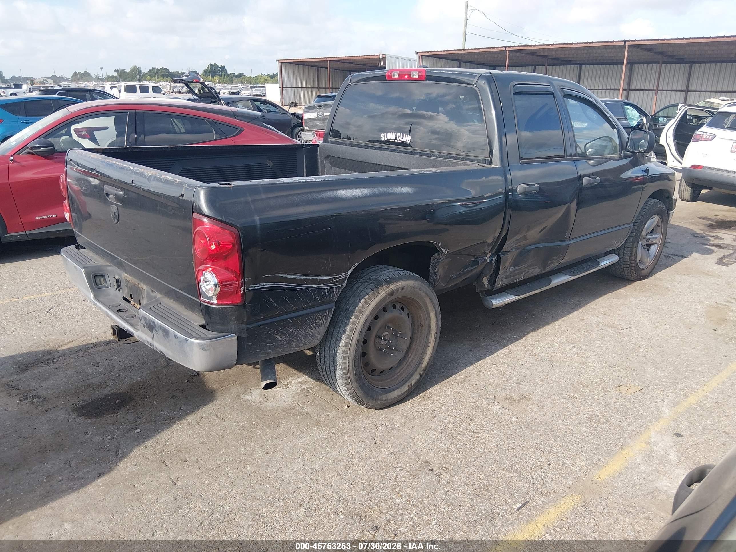 2007 Dodge Ram 1500 Slt Black vin: 1D7HA18P67S249365