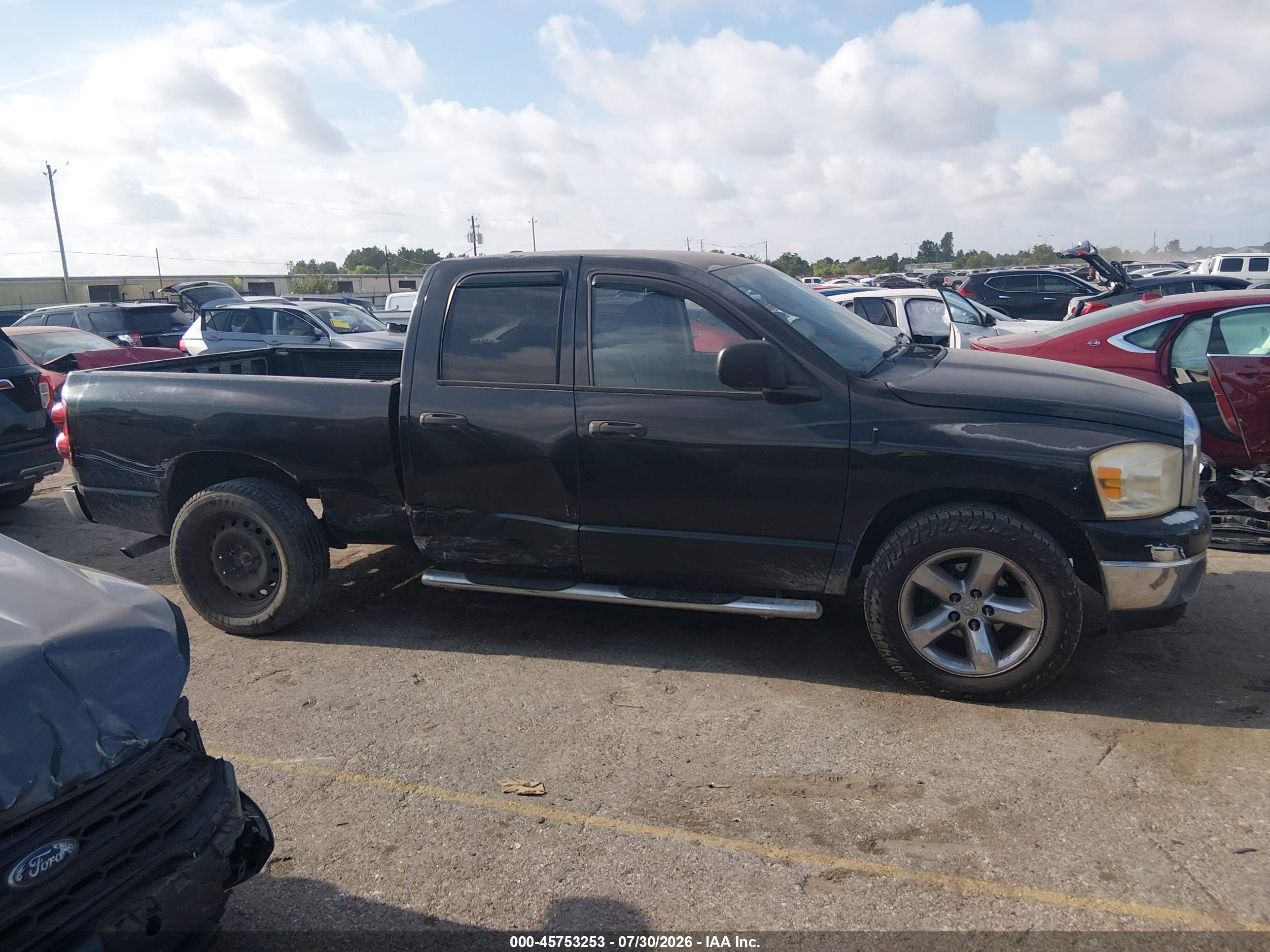 2007 Dodge Ram 1500 Slt Black vin: 1D7HA18P67S249365