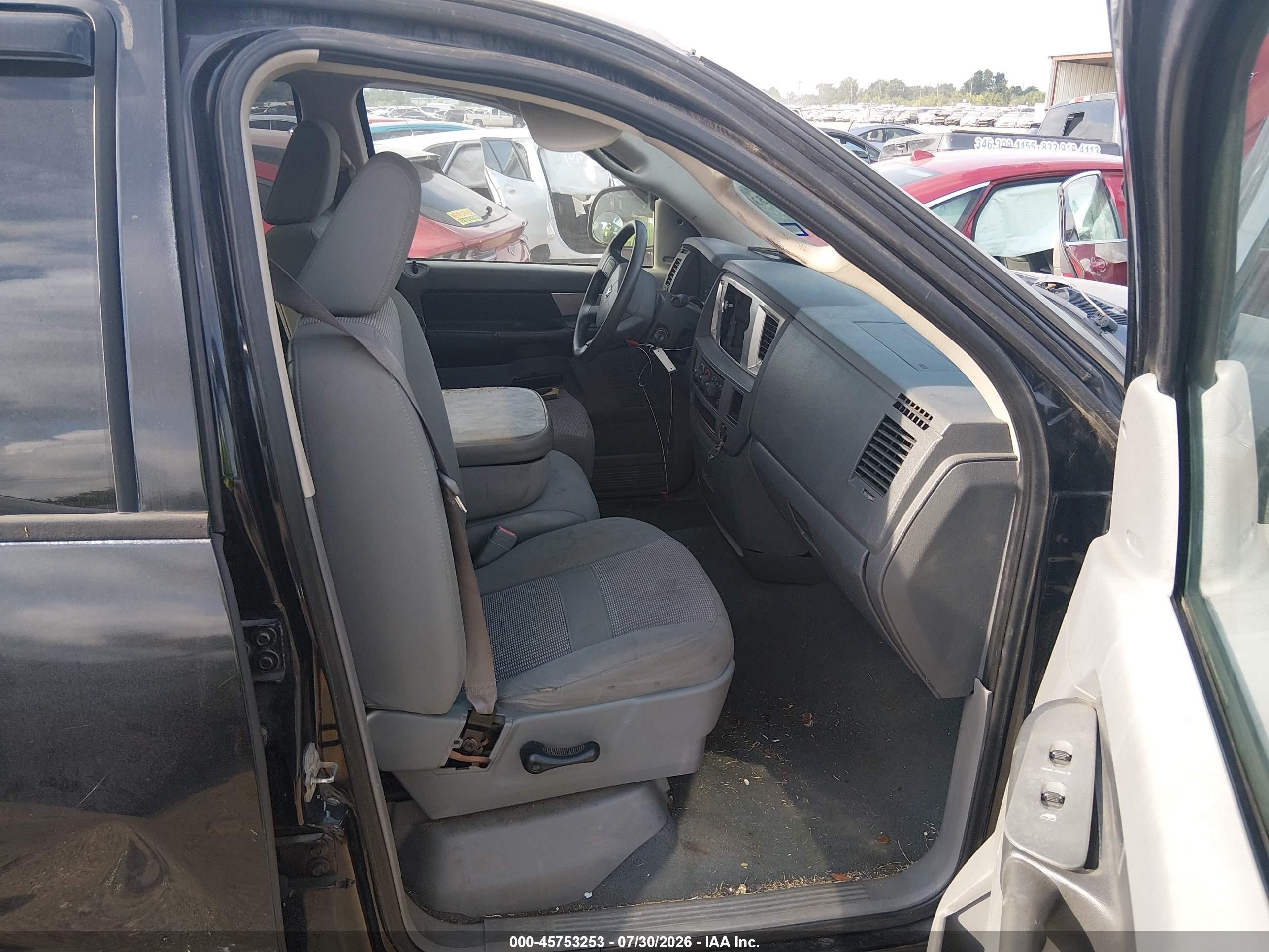 2007 Dodge Ram 1500 Slt Black vin: 1D7HA18P67S249365