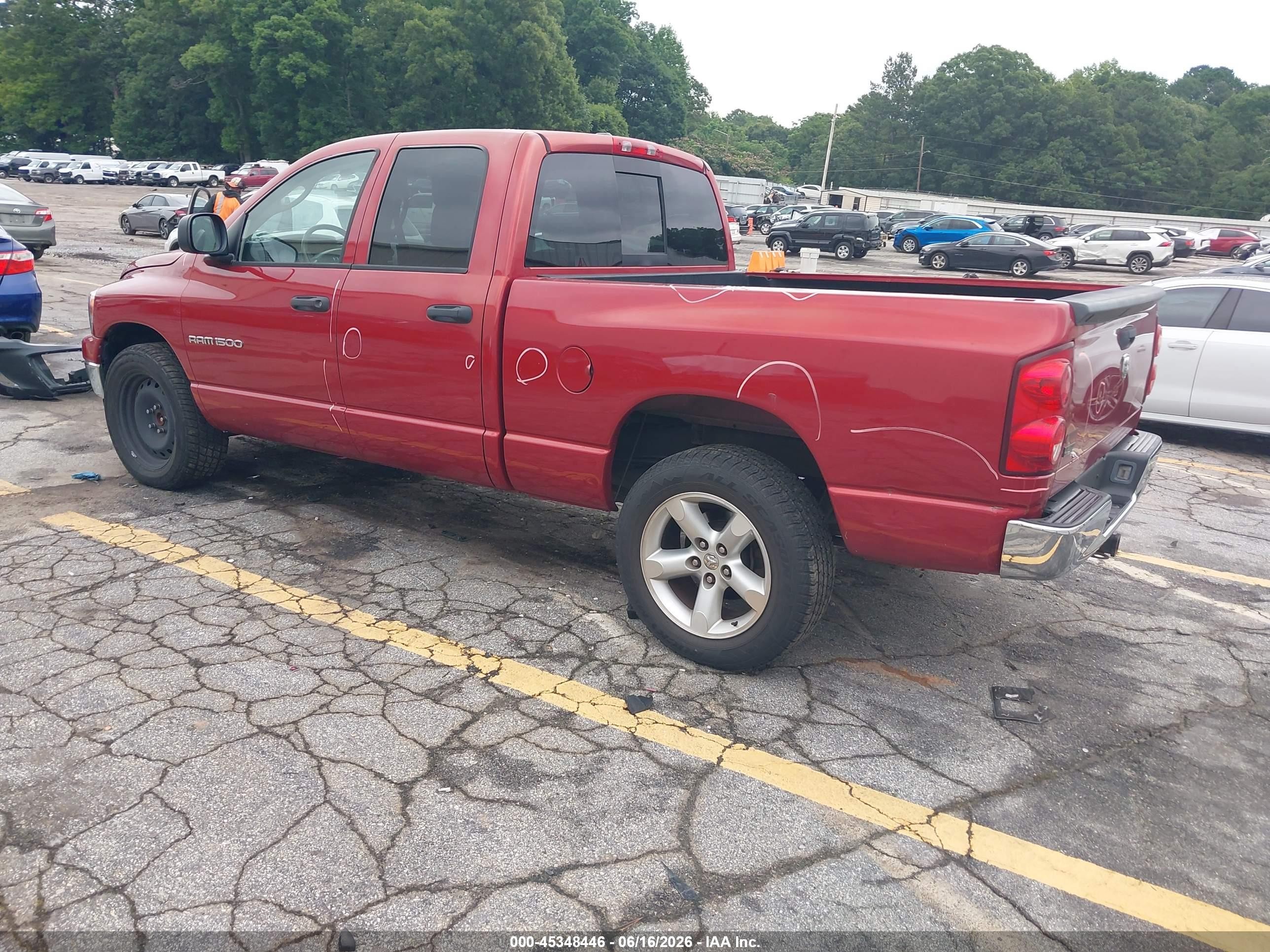 2007 Dodge Ram 1500 Slt Red vin: 1D7HA18P77S249584