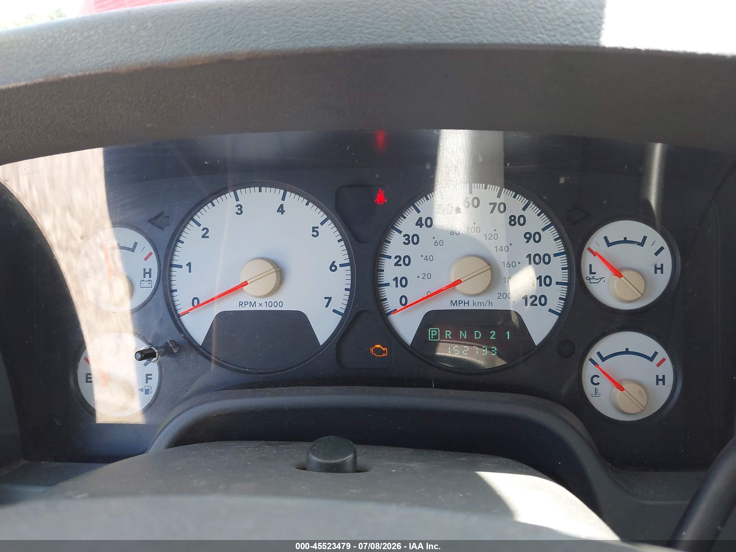 2007 Dodge Ram 1500 Slt Red vin: 1D7HA18P87J522070