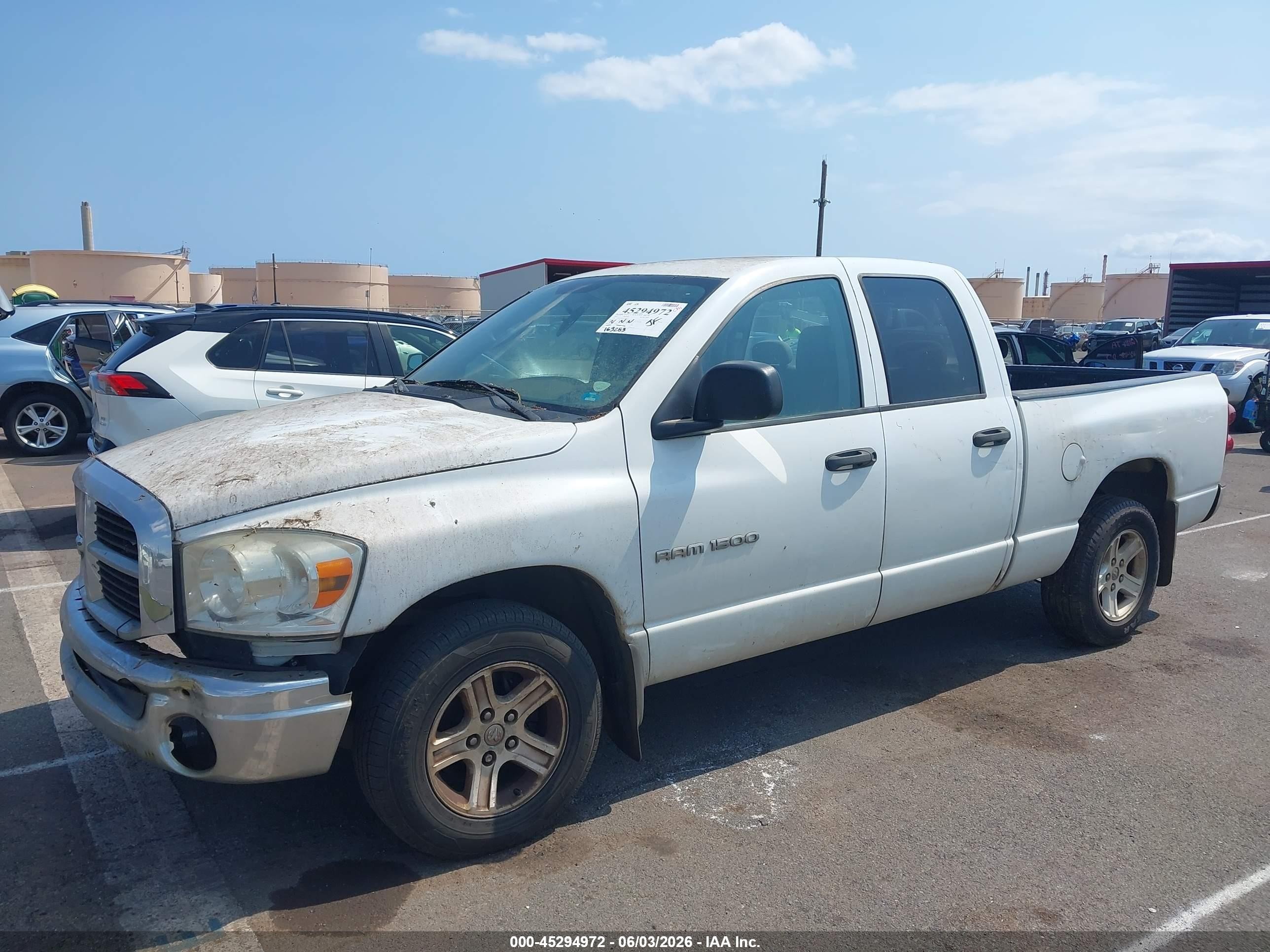 2007 Dodge Ram 1500 Slt White vin: 1D7HA18P87S166049