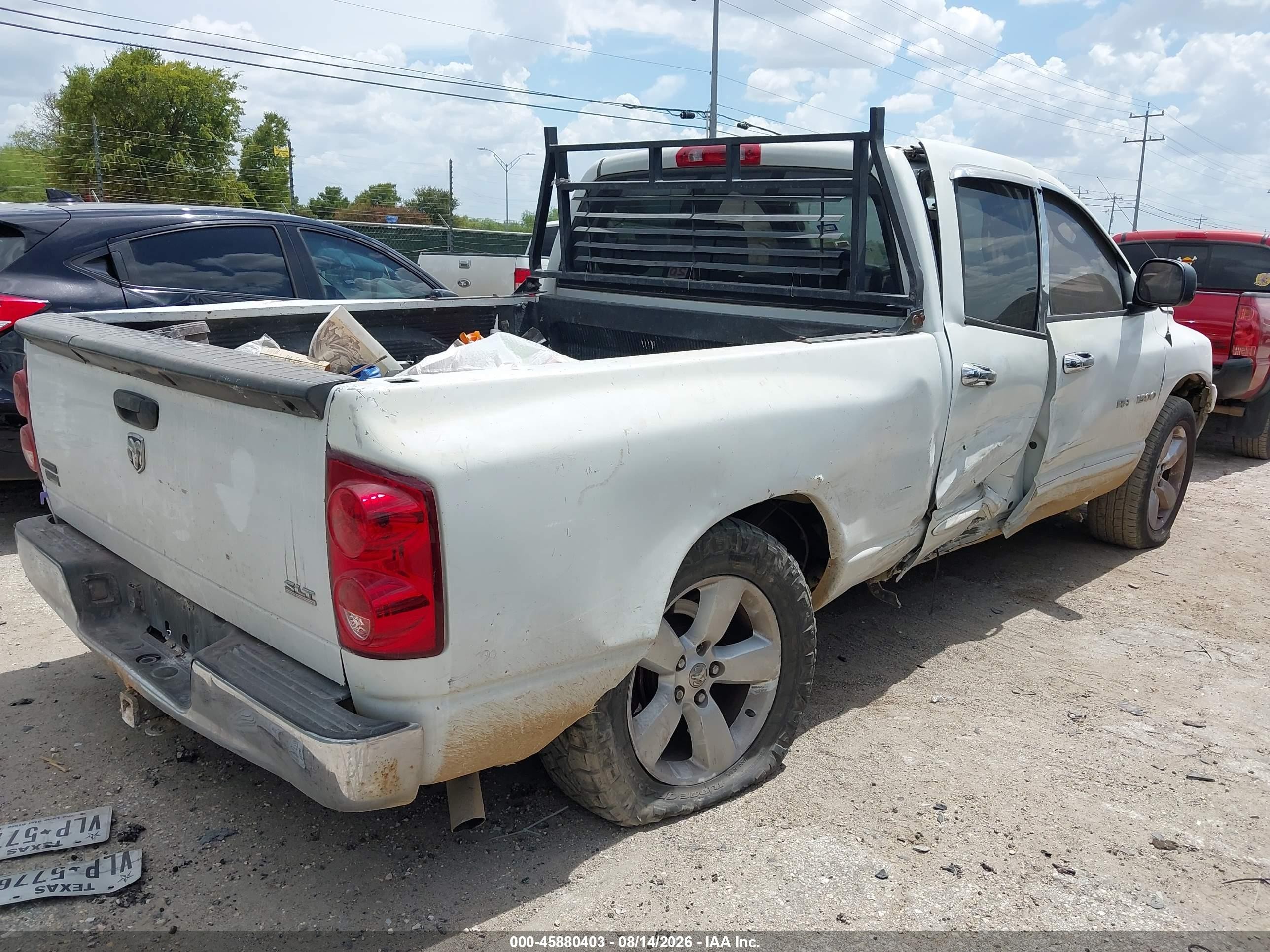 2007 Dodge Ram 1500 Slt White vin: 1D7HA18P97S113585