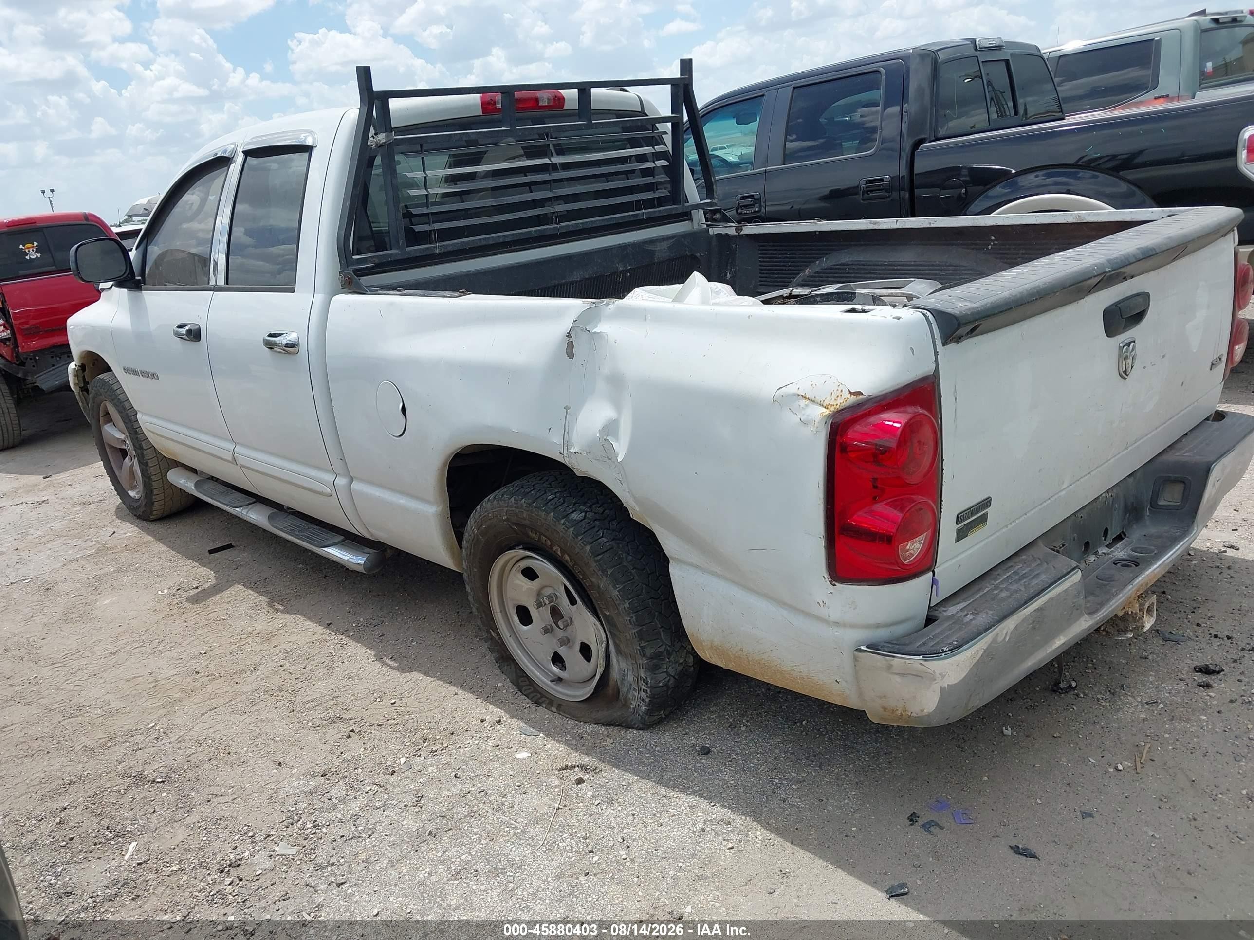 2007 Dodge Ram 1500 Slt White vin: 1D7HA18P97S113585