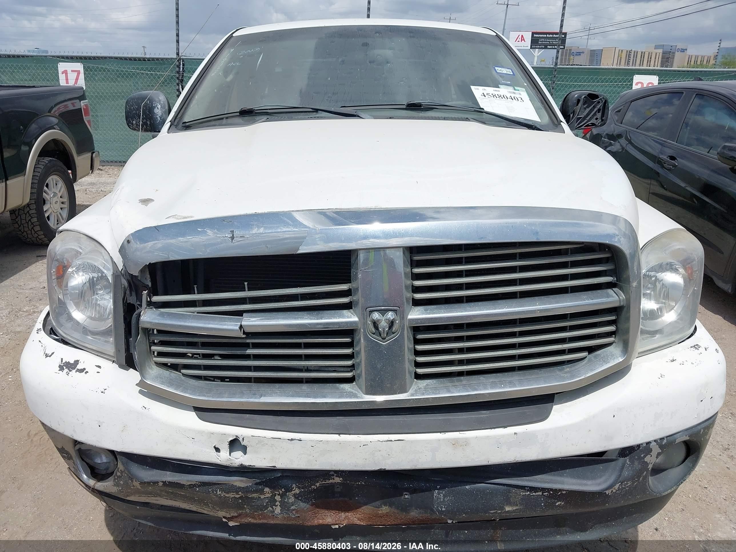 2007 Dodge Ram 1500 Slt White vin: 1D7HA18P97S113585