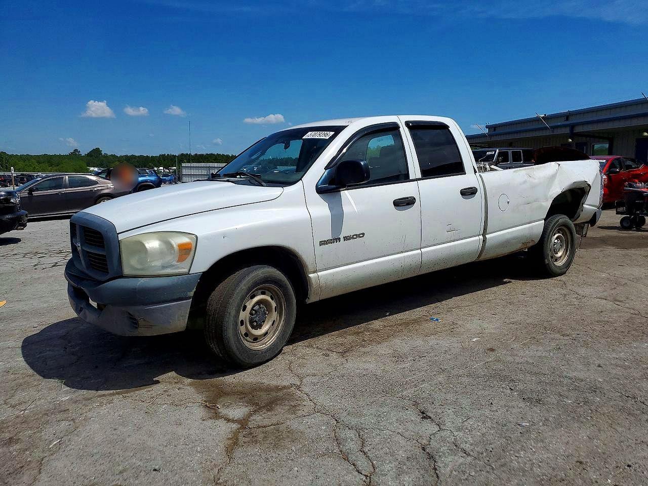 2007 Dodge Ram 1500 St White vin: 1D7HA18PX7J597739