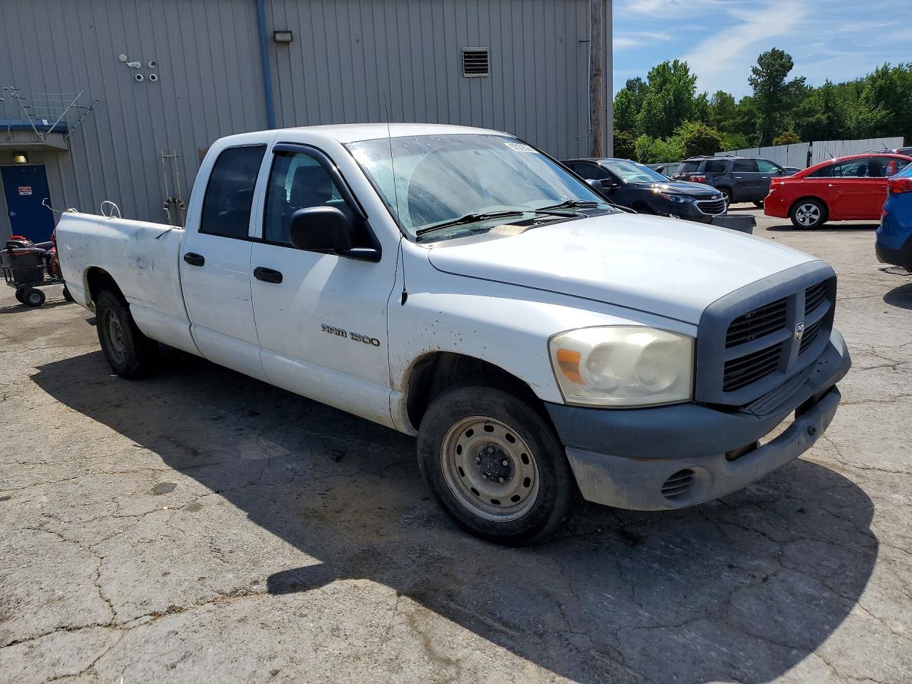 2007 Dodge Ram 1500 St White vin: 1D7HA18PX7J597739