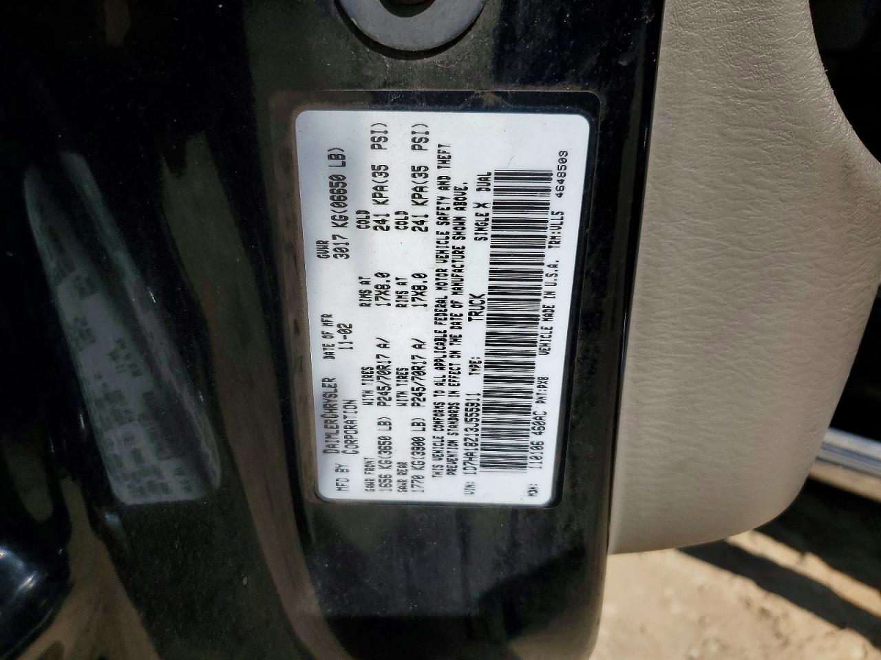 2003 Dodge Ram 1500 St Black vin: 1D7HA18Z13J555911