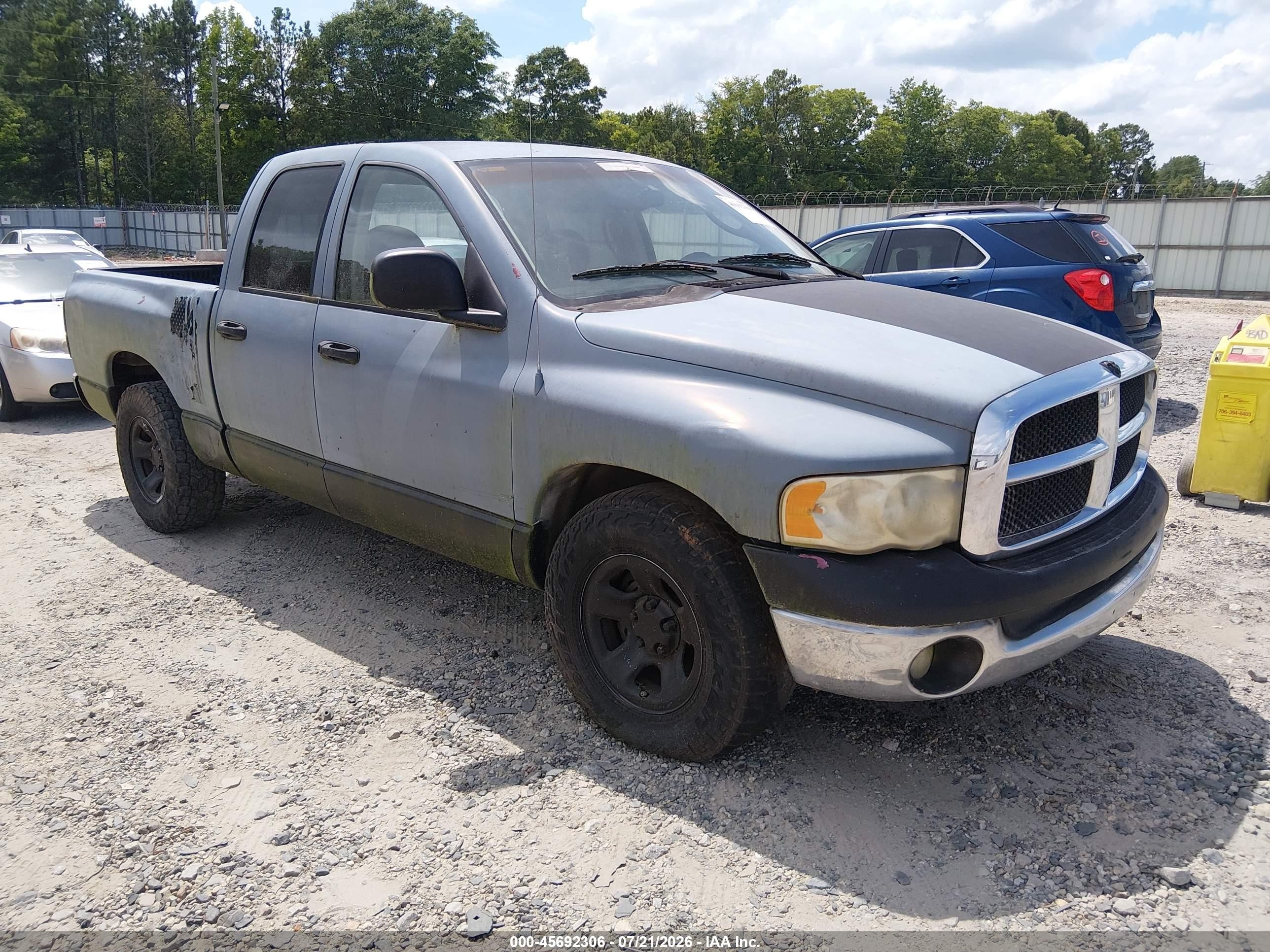 2002 Dodge Ram 1500 St Gray vin: 1D7HA18Z72S588453