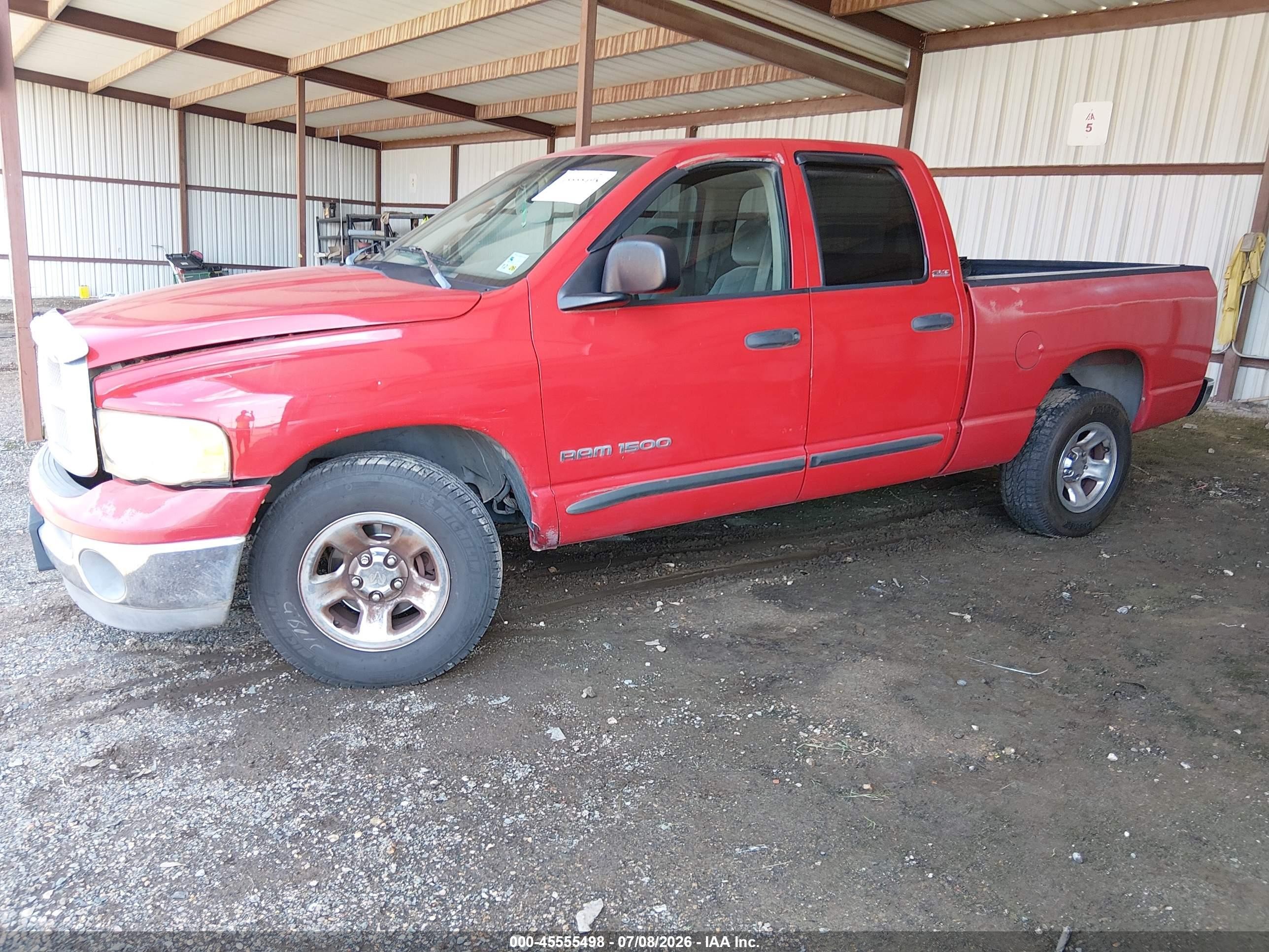 2002 Dodge Ram 1500 St Red vin: 1D7HA18Z72S678797