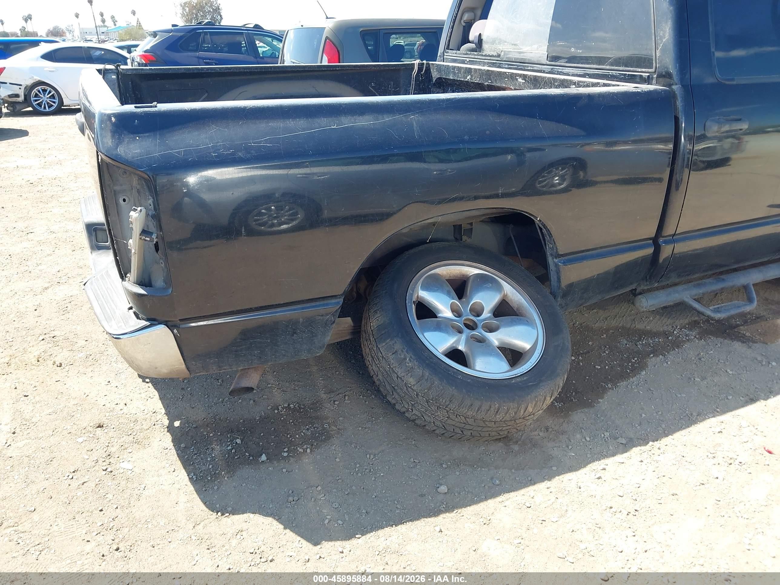 2002 Dodge Ram 1500 Slt/st Black vin: 1D7HA18Z92J260697