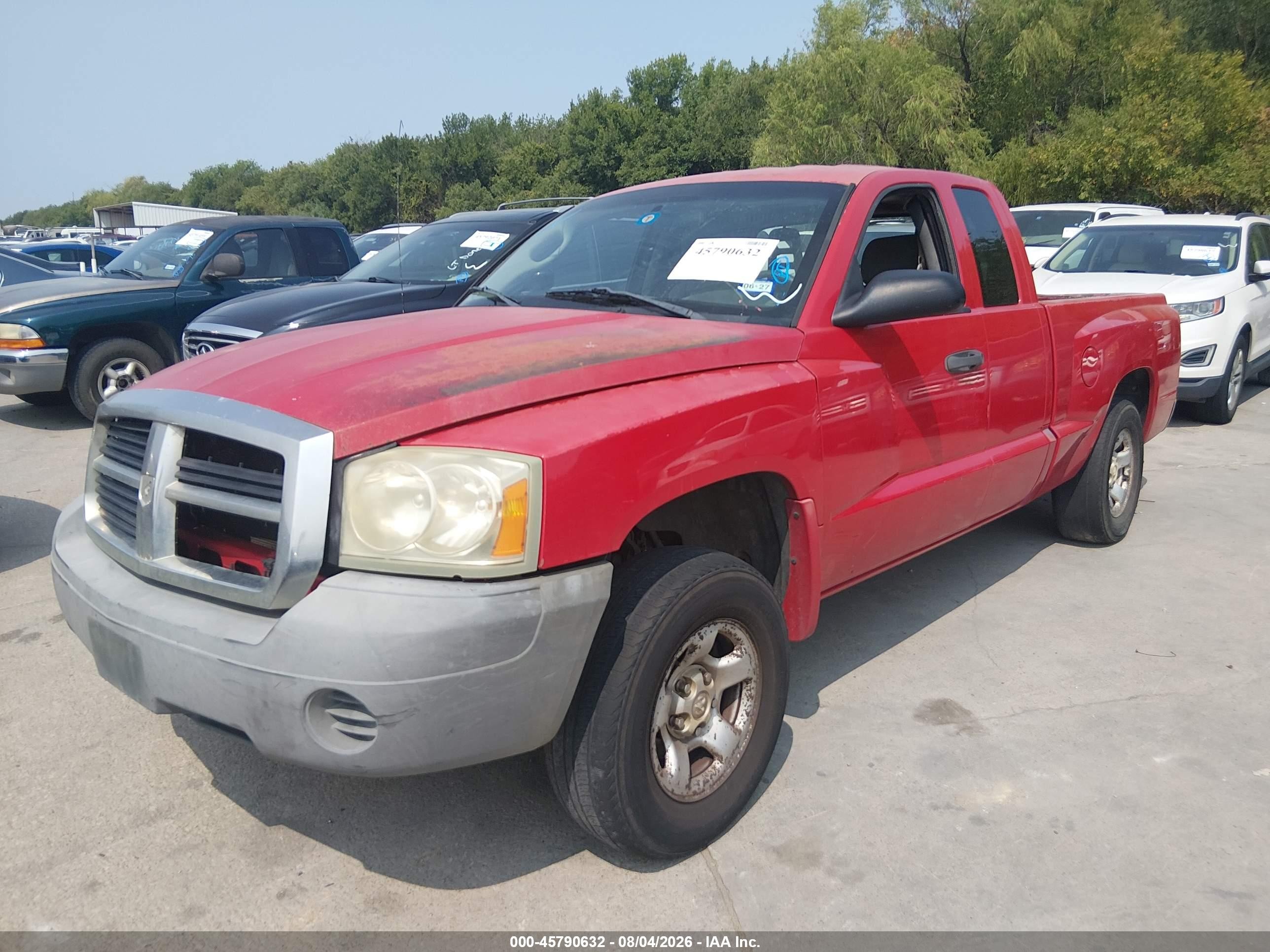 2005 Dodge Dakota St Red vin: 1D7HE22K05S254940