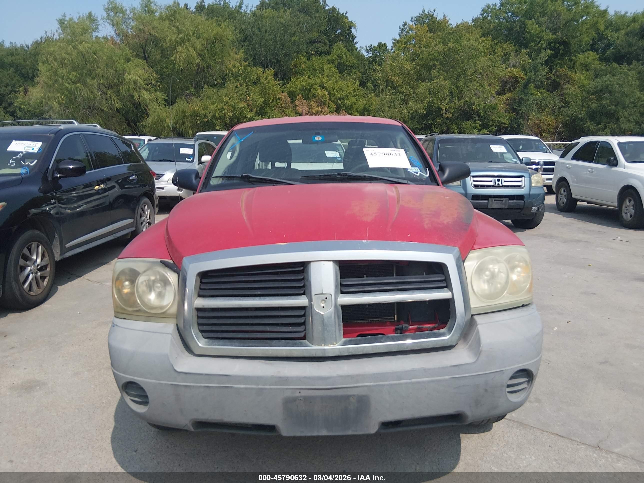 2005 Dodge Dakota St Red vin: 1D7HE22K05S254940