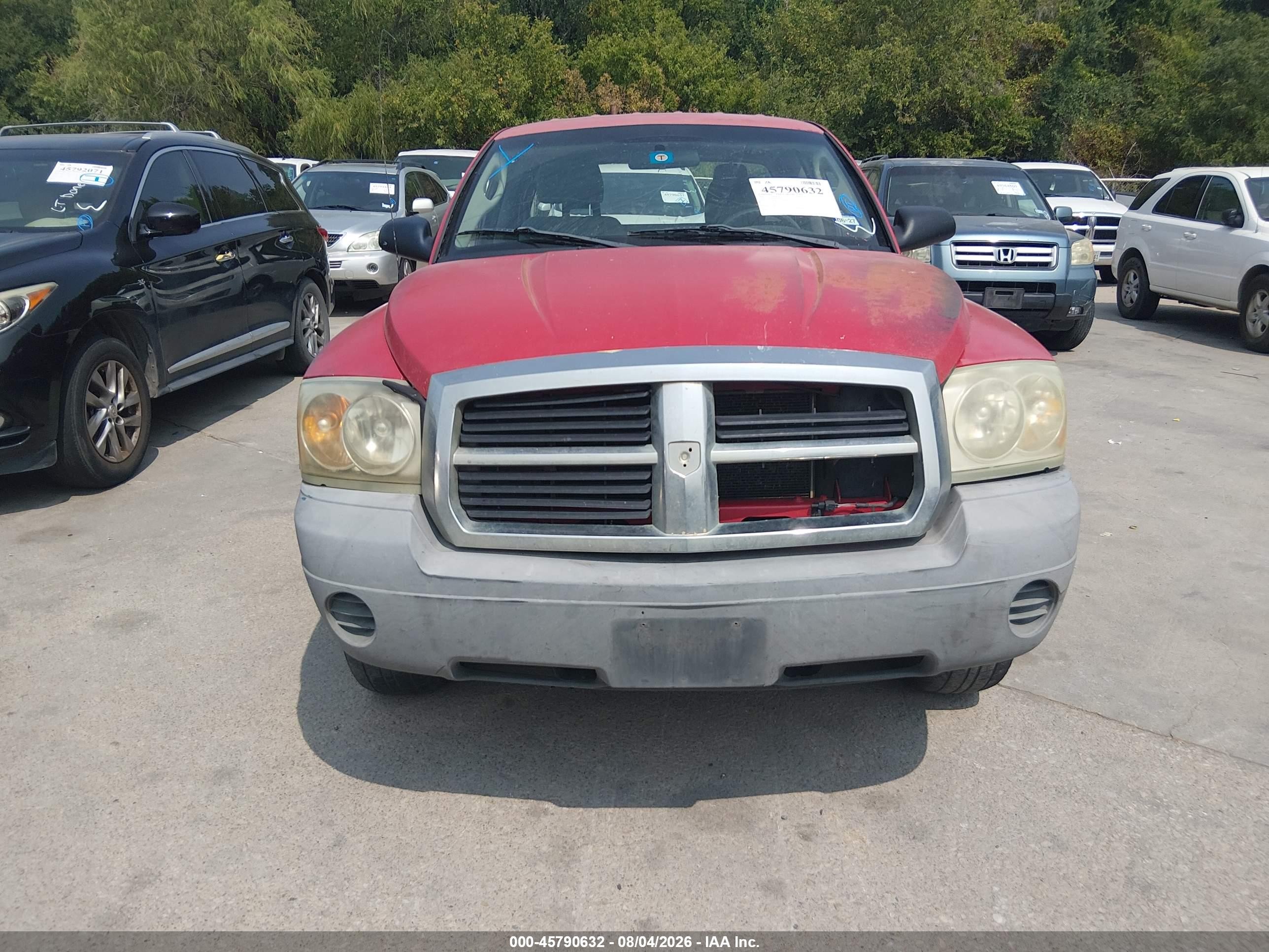 2005 Dodge Dakota St Red vin: 1D7HE22K05S254940
