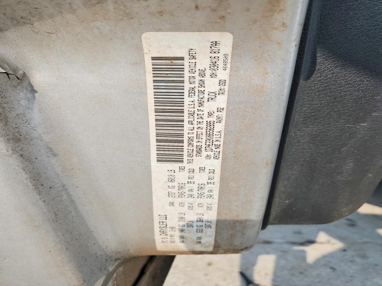 2008 Dodge Dakota St Silver vin: 1D7HE22K08S582895