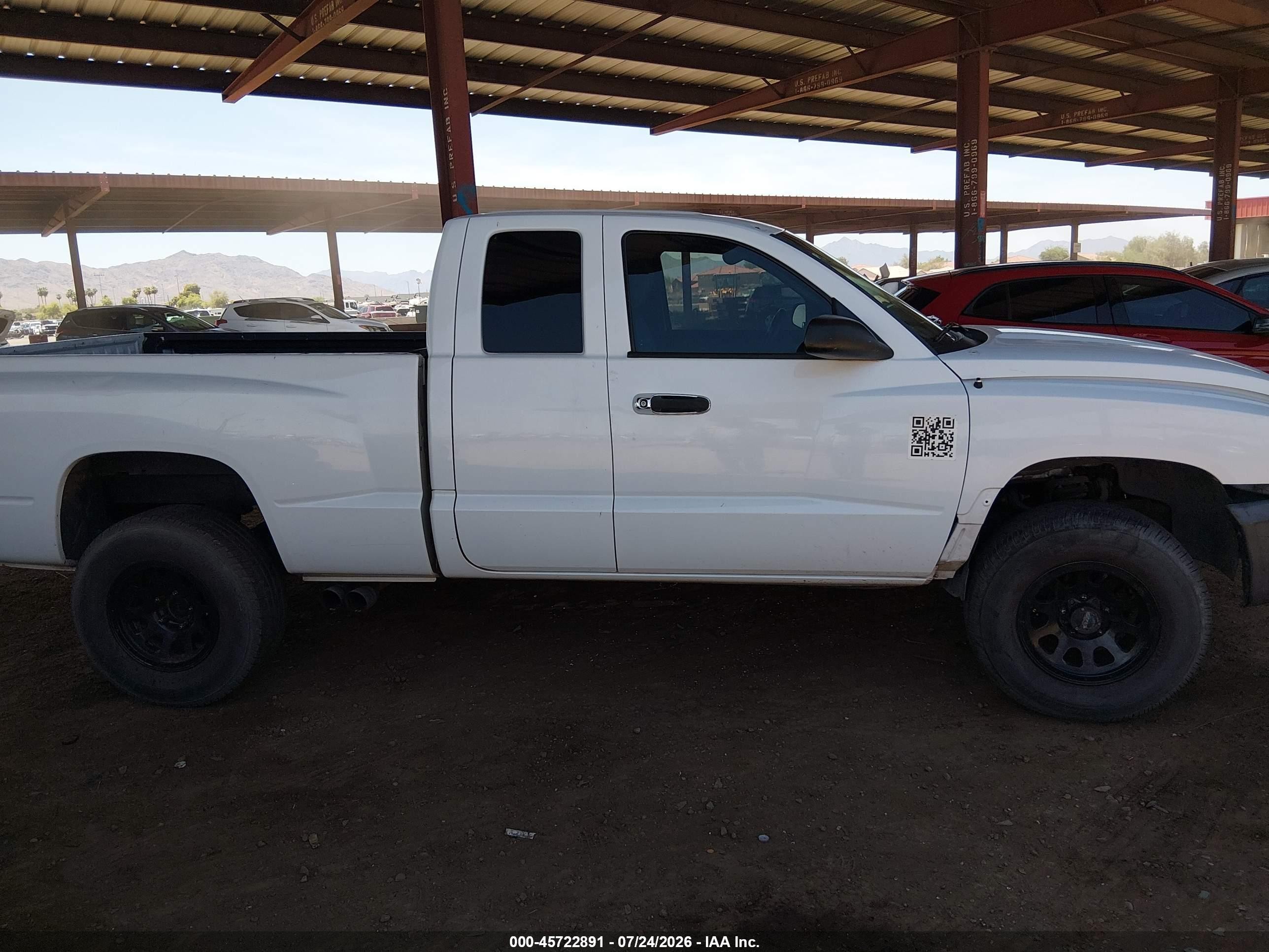 2005 Dodge Dakota St White vin: 1D7HE22K15S157634